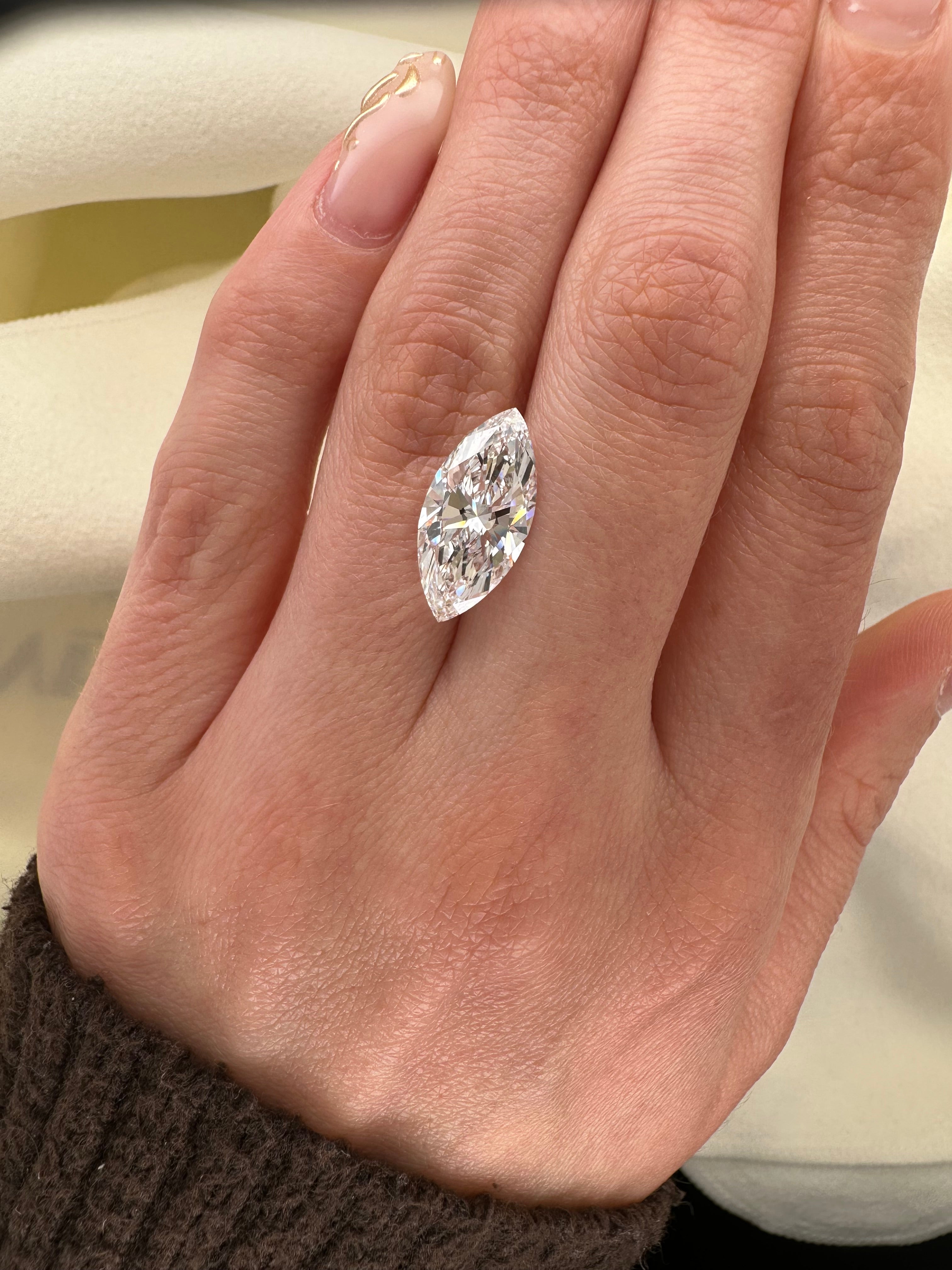 3.75 CARAT MARQUISE LAB GROWN DIAMOND