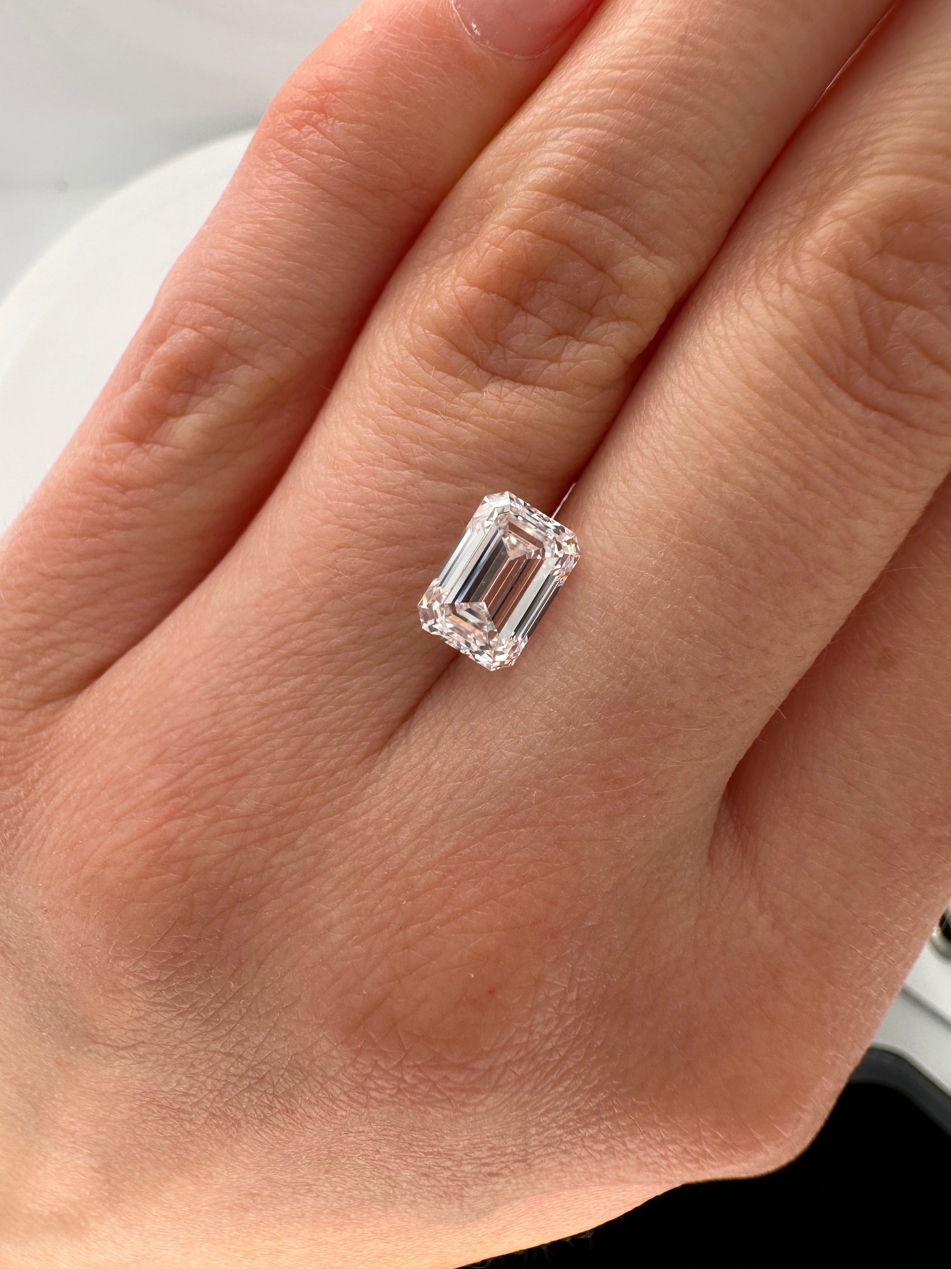 2.09 CARAT EMERALD CUT LAB DIAMOND