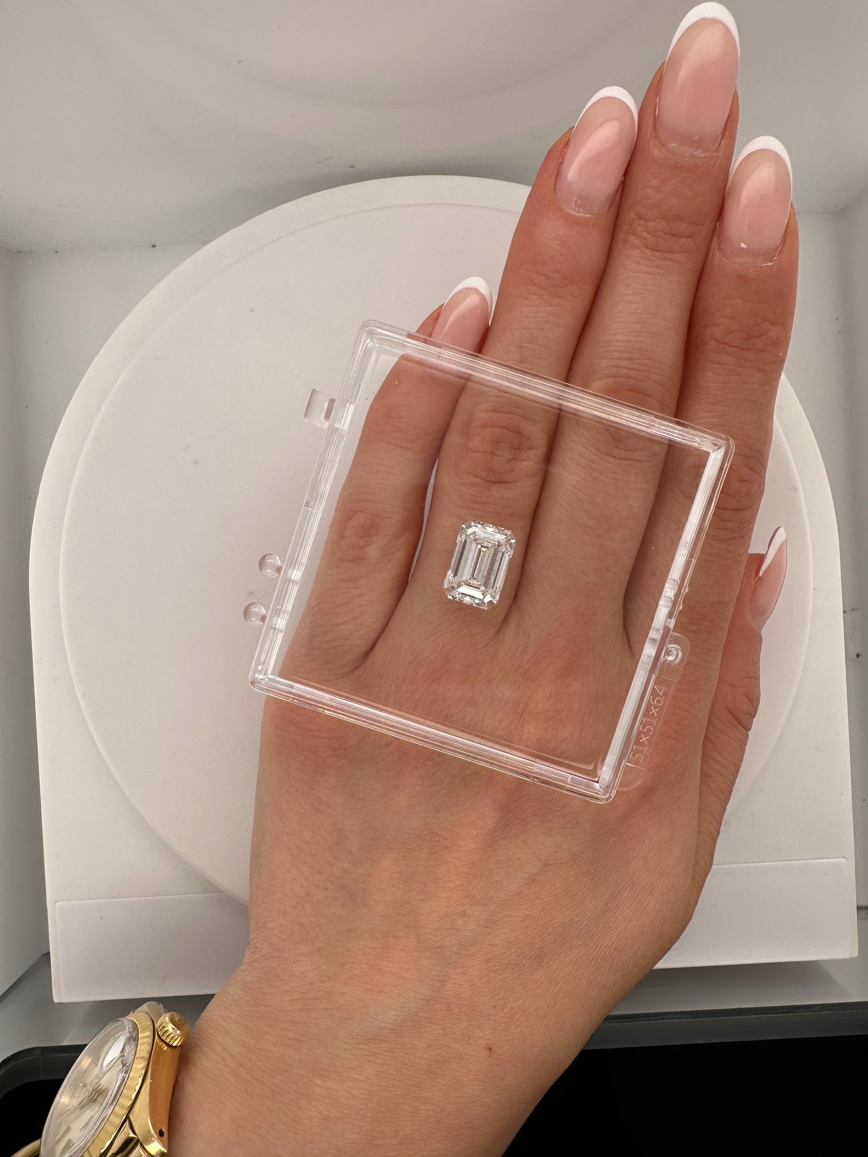 5.02 CARAT EMERALD CUT LAB DIAMOND
