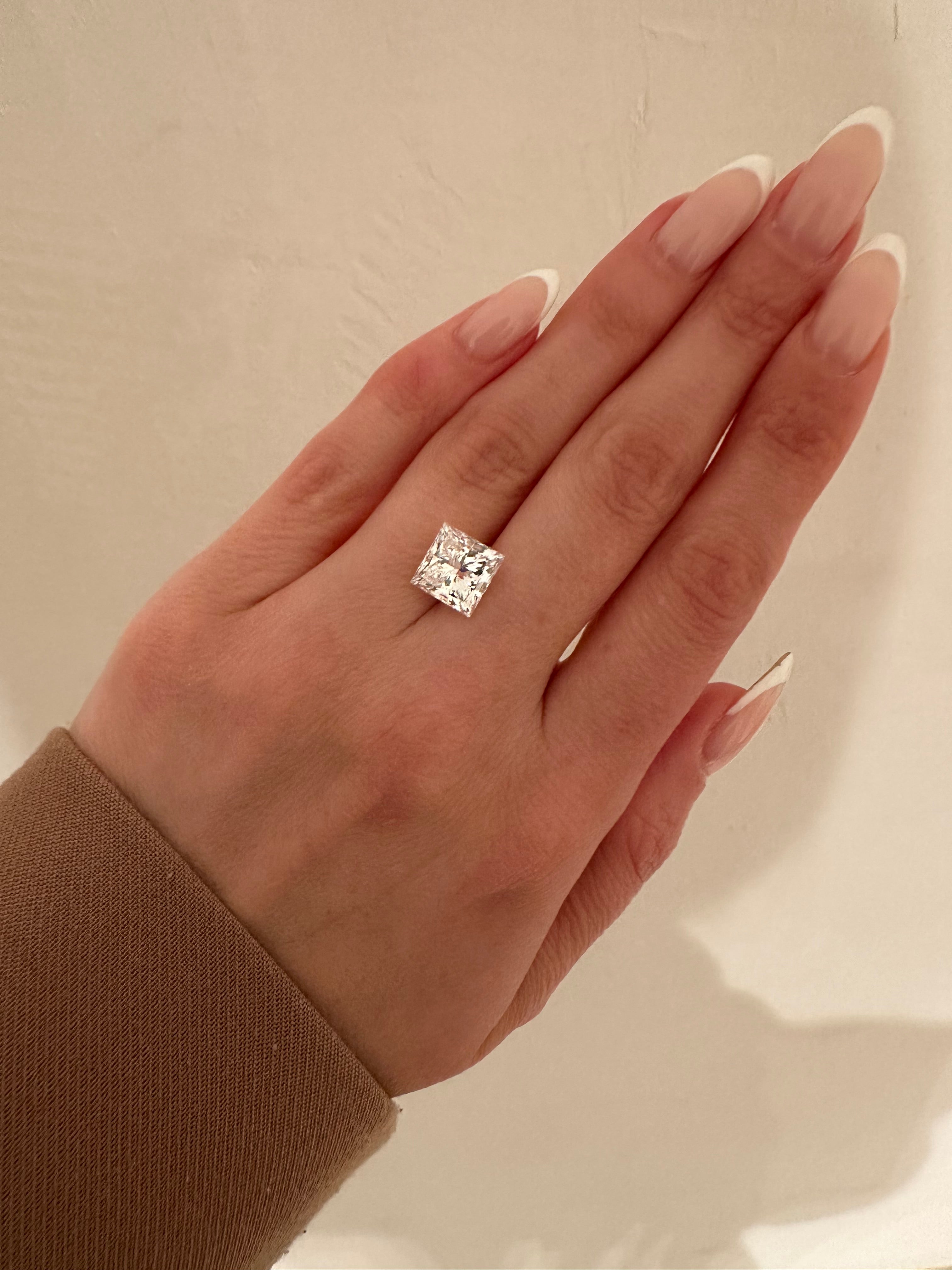 4.02 CARAT PRINCESS CUT LAB DIAMOND