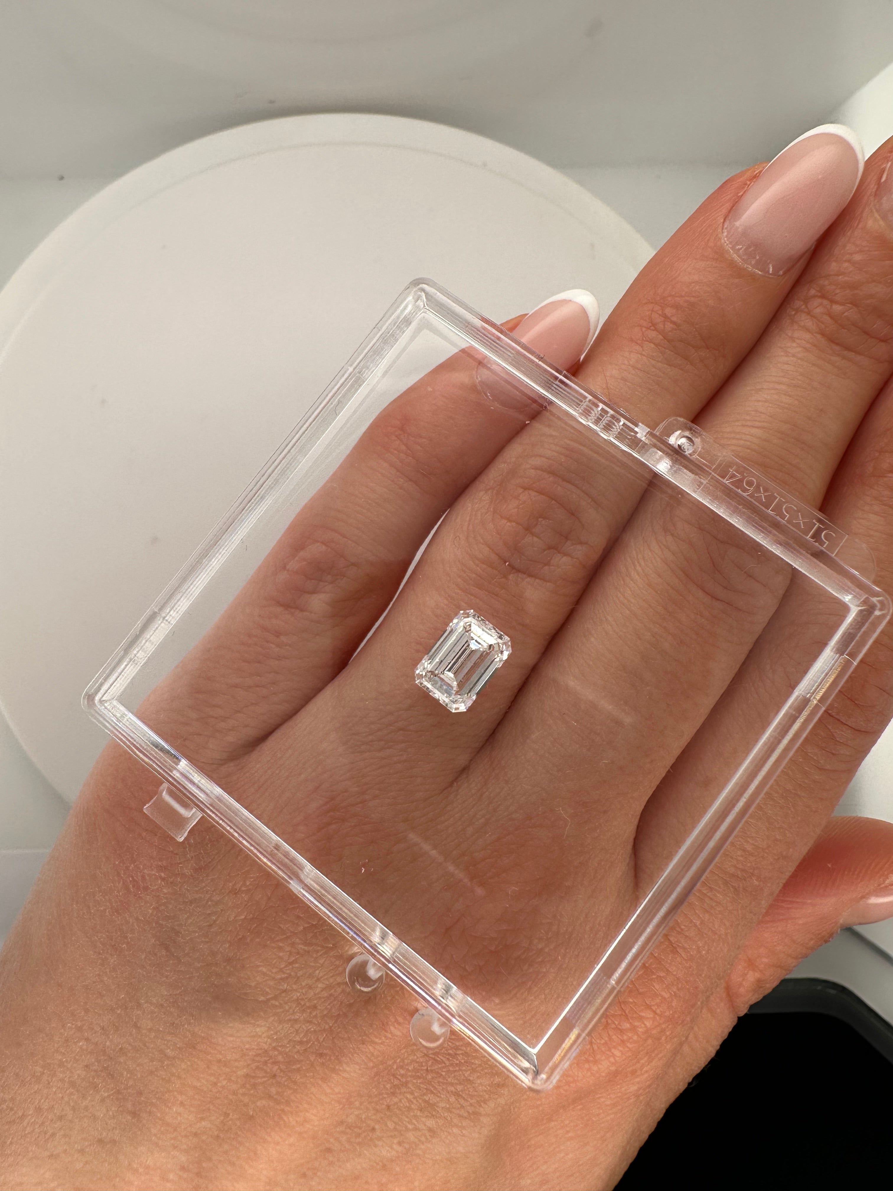 2.09 CARAT EMERALD CUT LAB DIAMOND