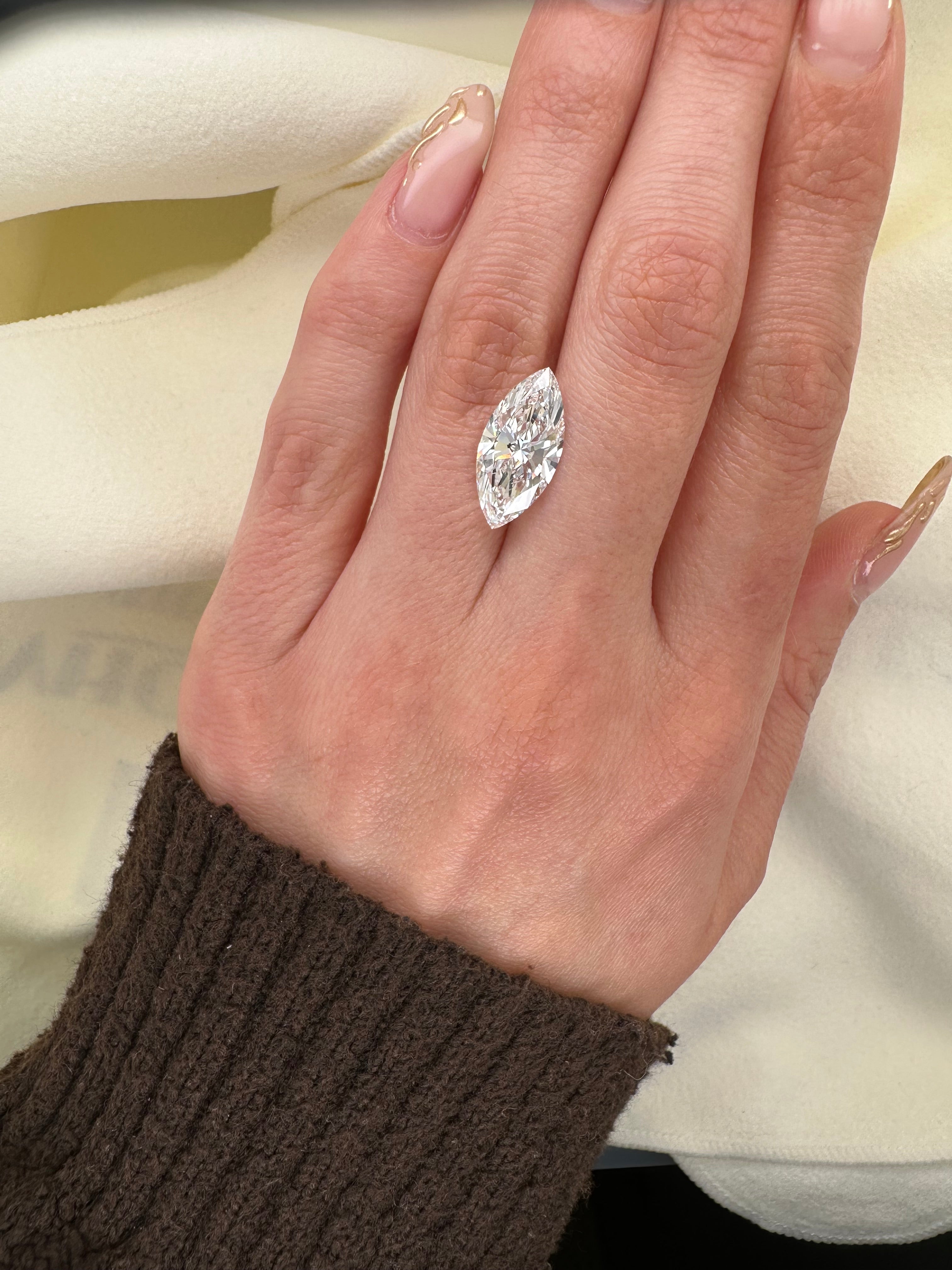 3.75 CARAT MARQUISE LAB GROWN DIAMOND