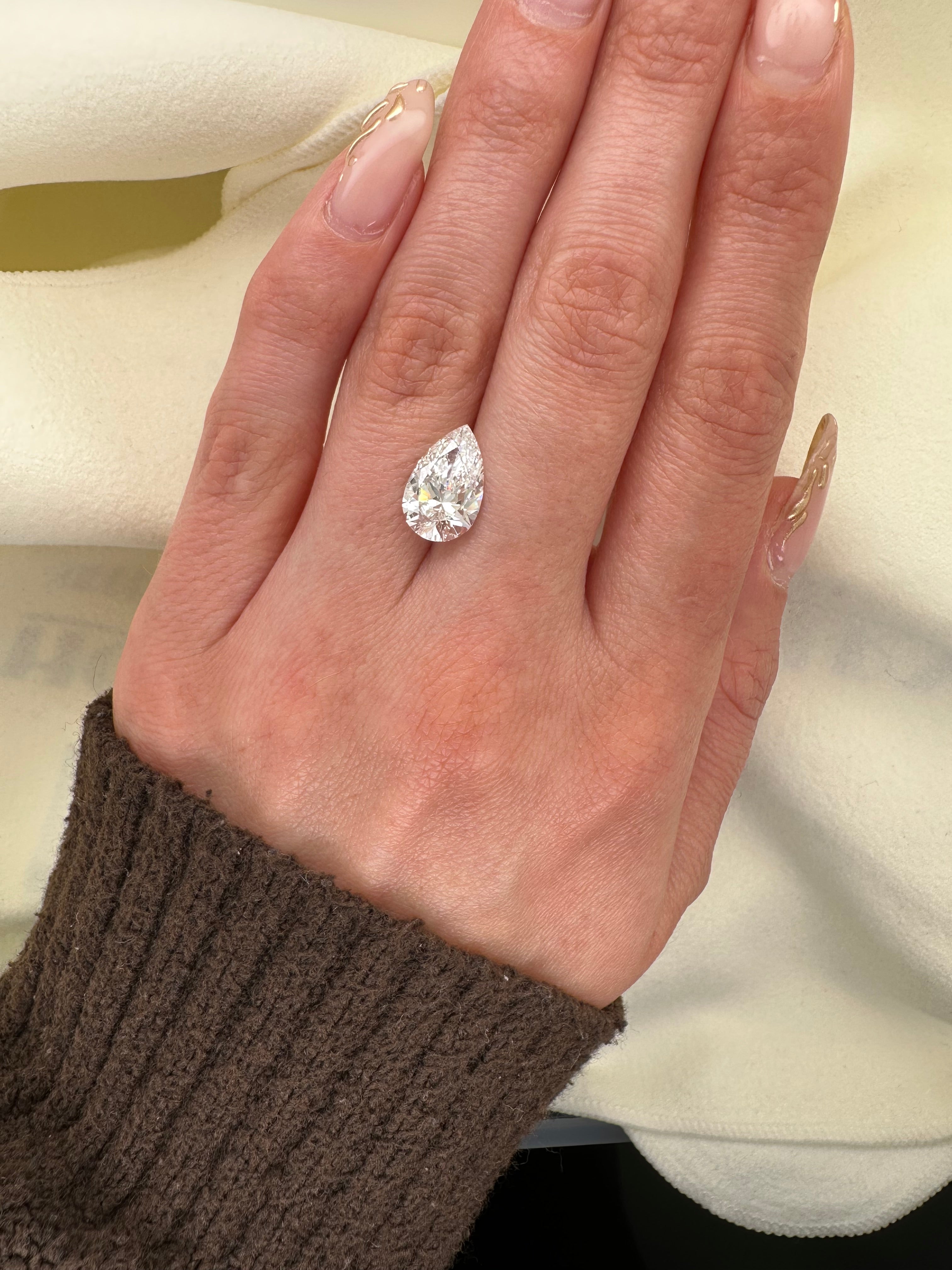 3.04 CARAT PEAR LAB GROWN DIAMOND