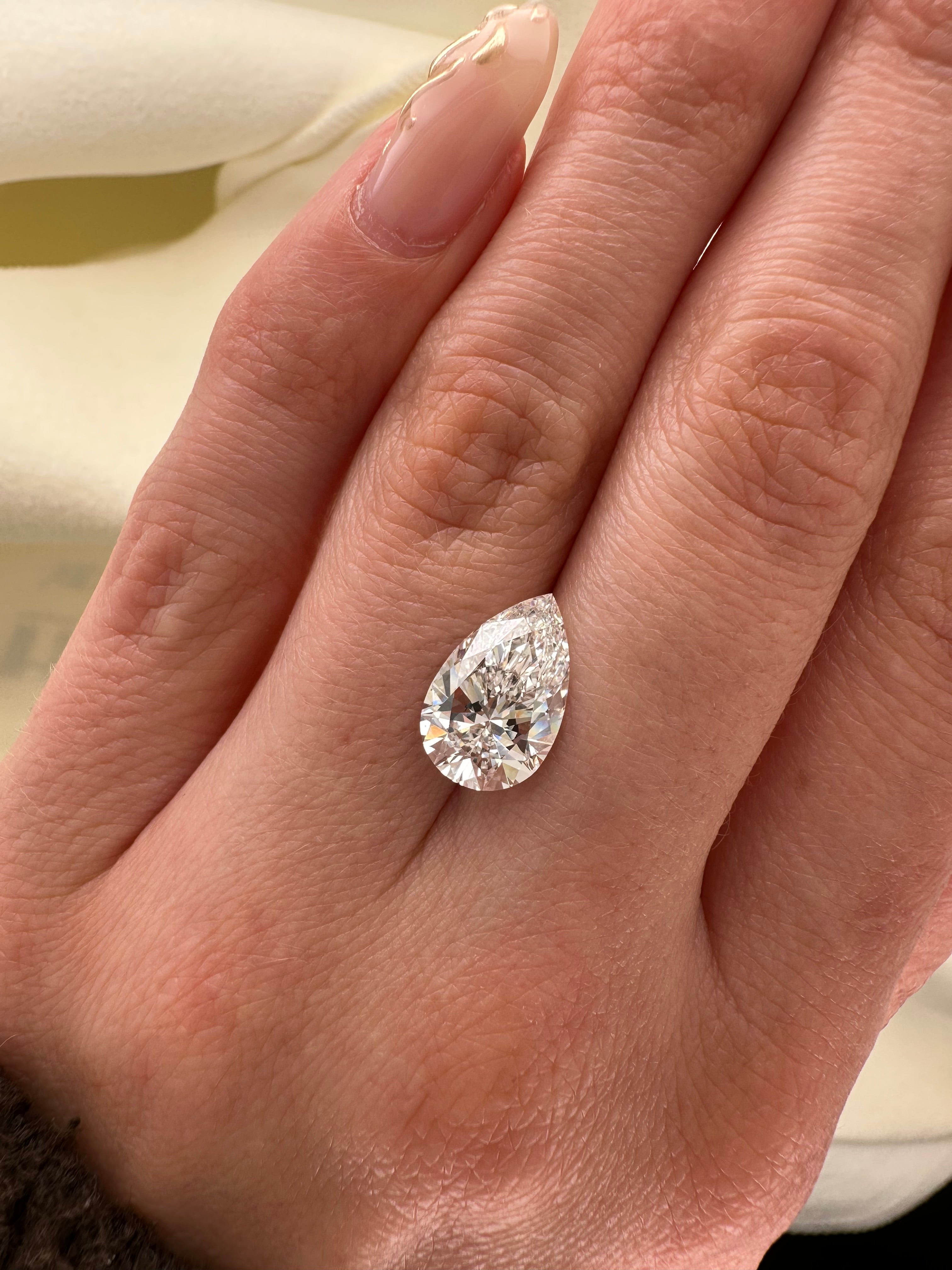 3.04 CARAT PEAR LAB GROWN DIAMOND