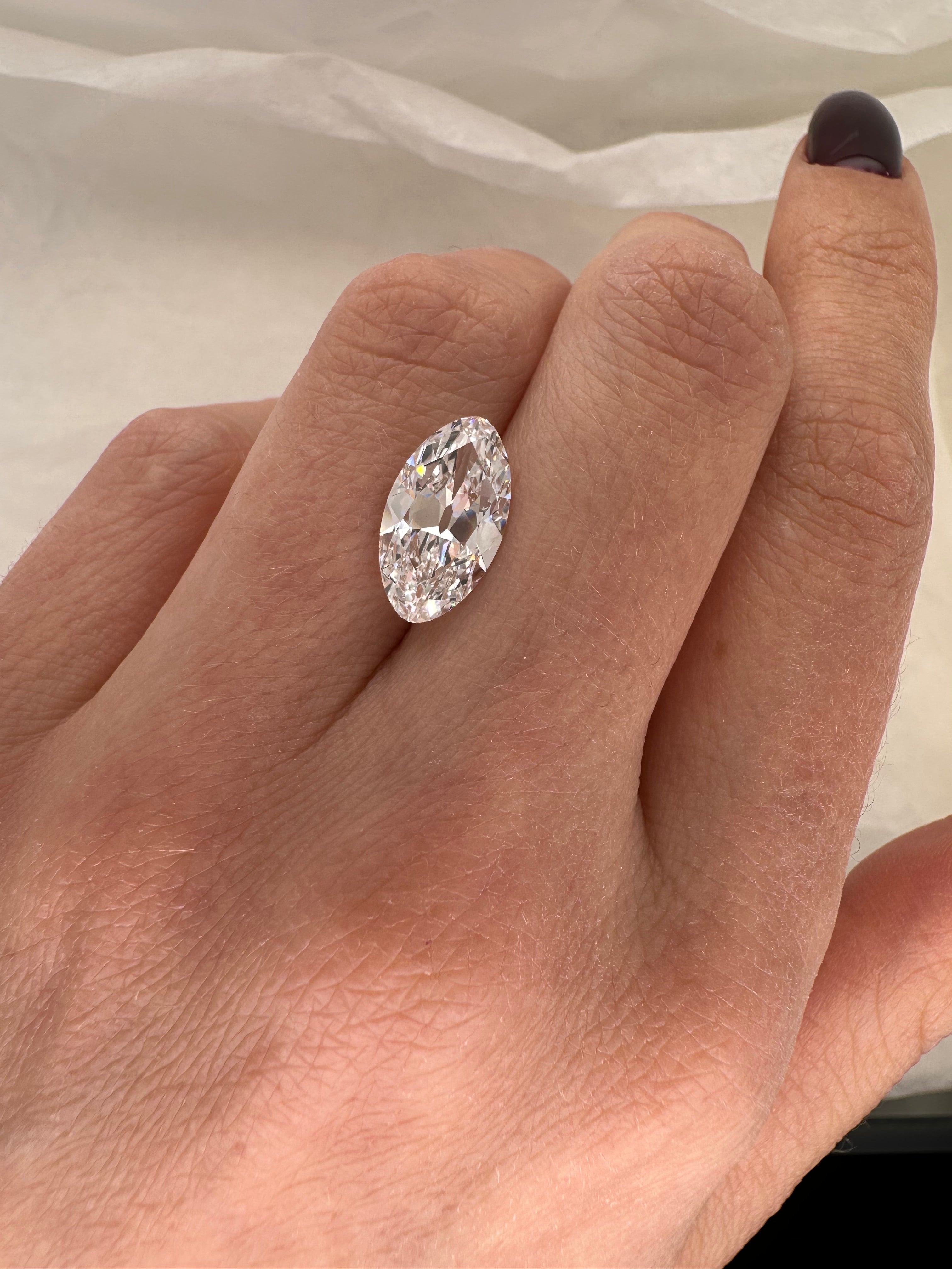 2.97 CARAT ANTIQUE STYLE MOVAL LAB DIAMOND