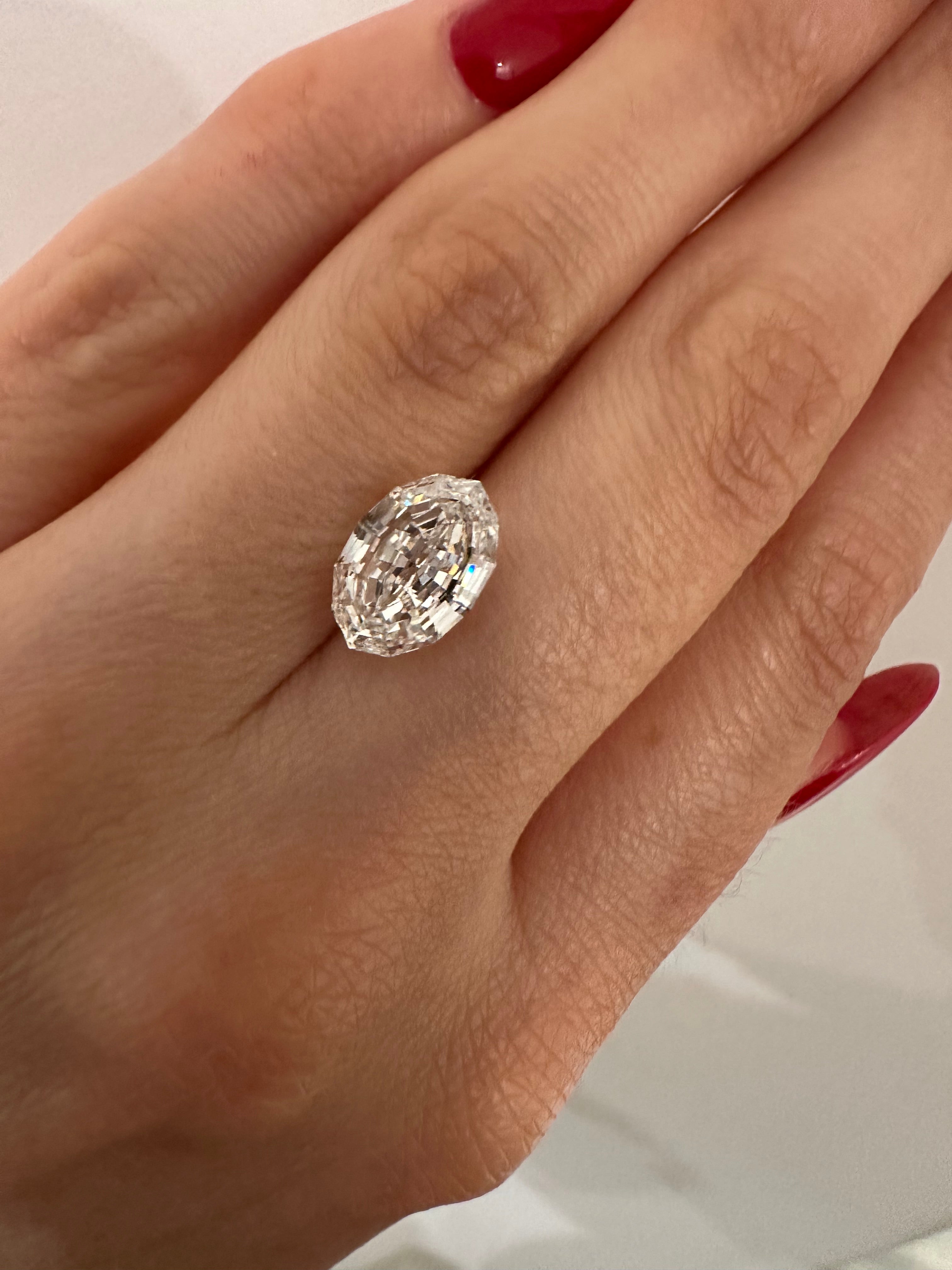 3.09 CARAT STEP CUT OVAL LAB DIAMOND