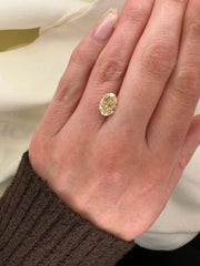 2.43 CARAT OVAL YELLOW LAB GROWN DIAMOND