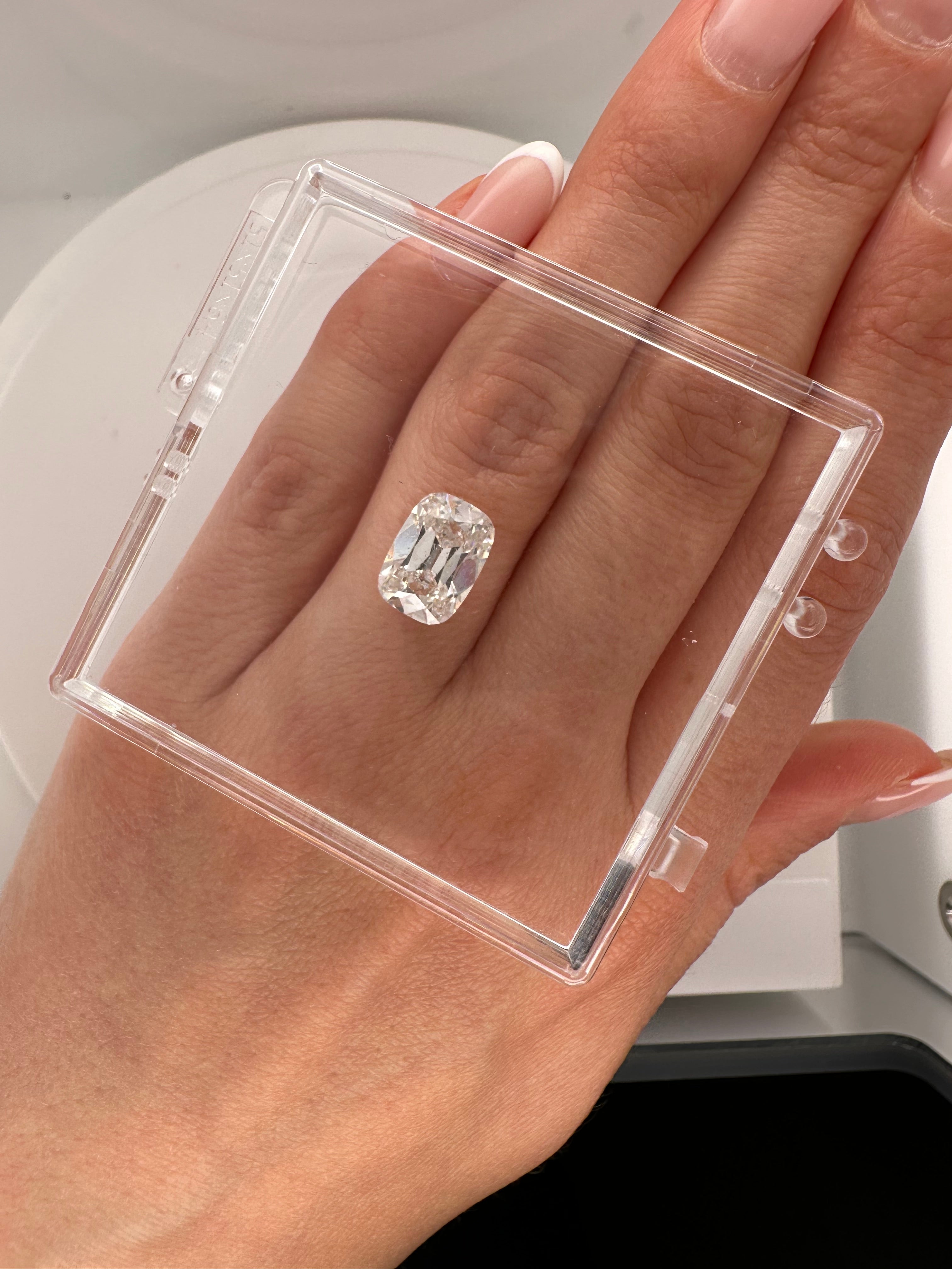 3.59 CARAT ANTIQUE CUSHION LAB DIAMOND