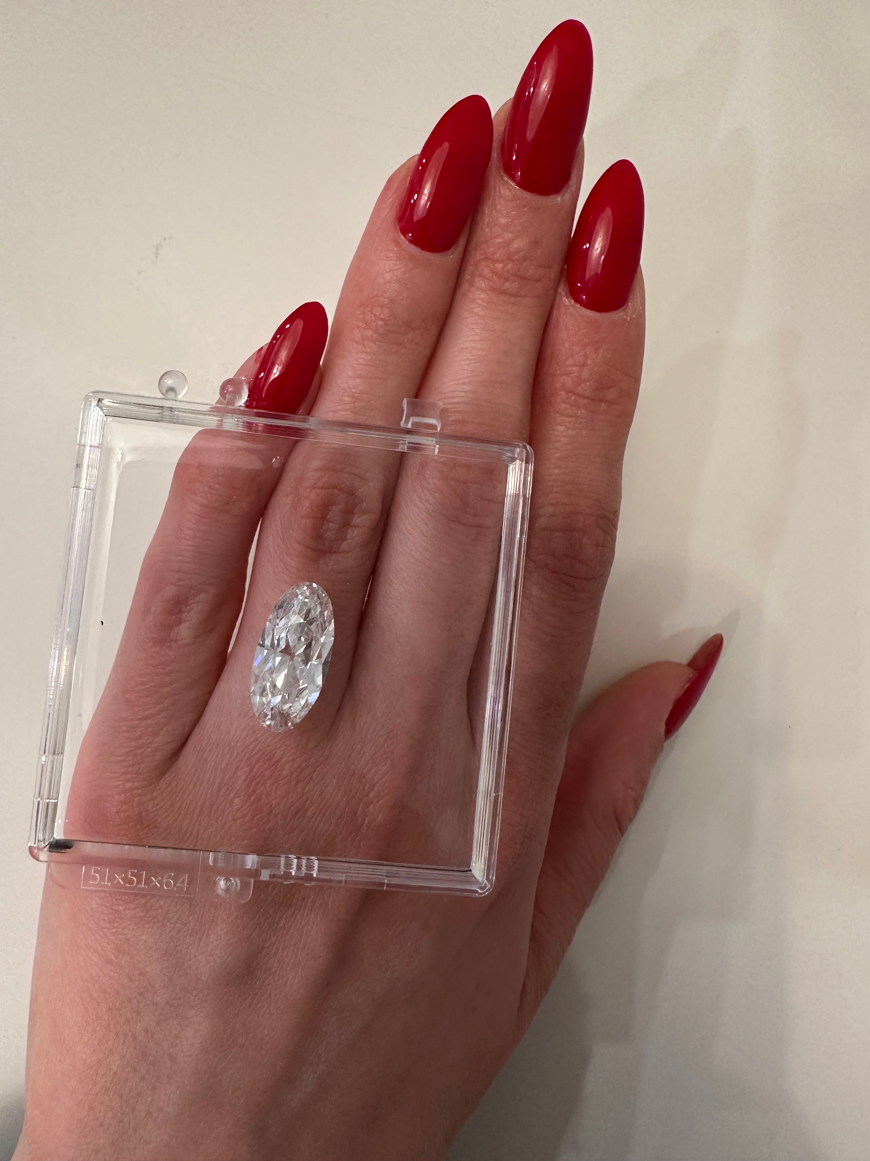5.70 CARAT ANTIQUE MOVAL LAB DIAMOND