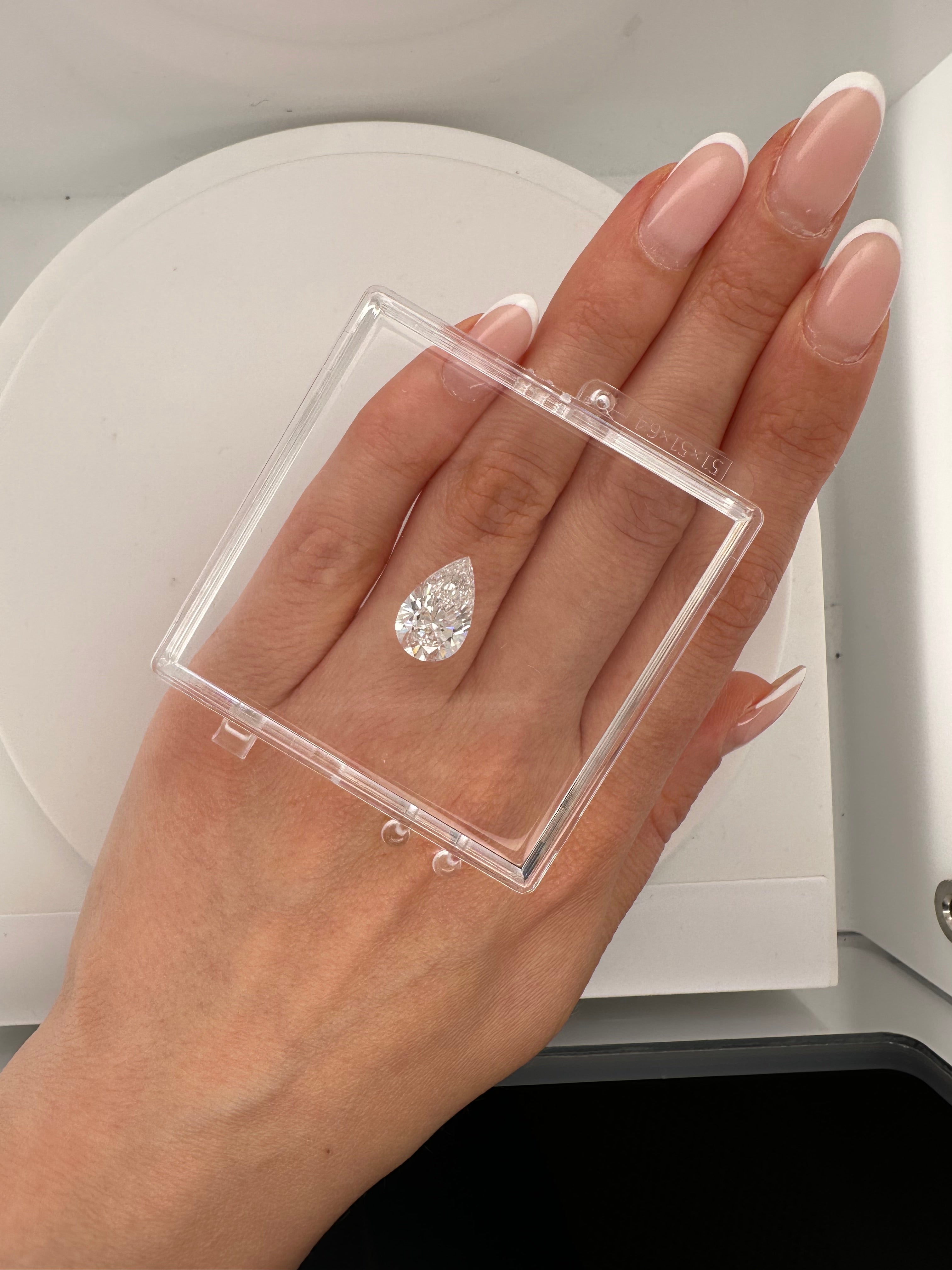 3.58 CARAT PEAR LAB DIAMOND