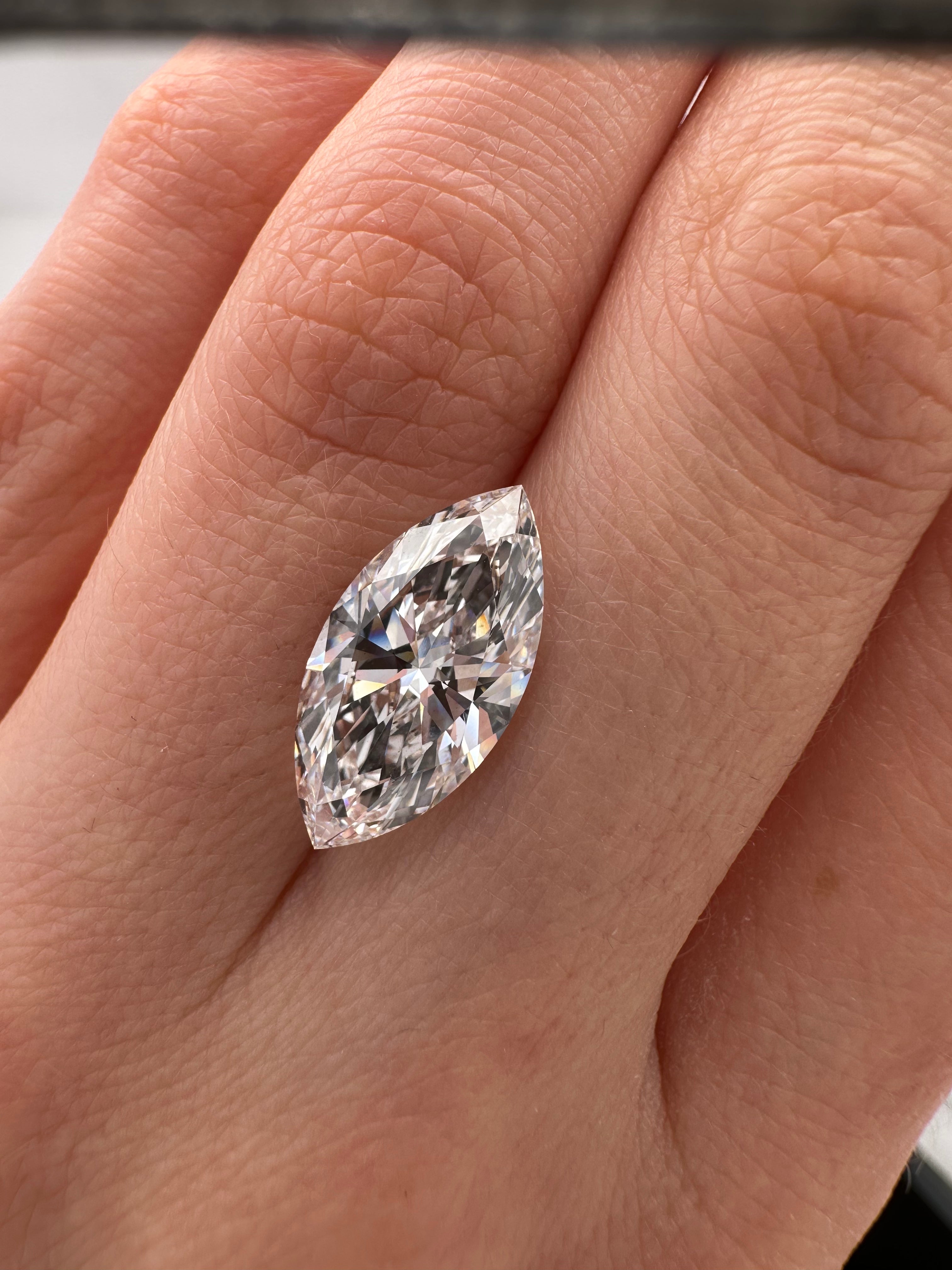 3.75 CARAT MARQUISE LAB DIAMOND