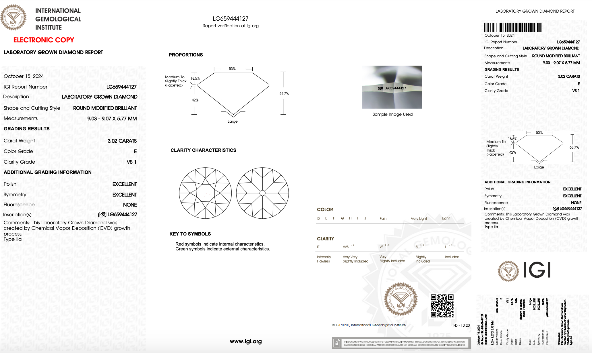 3.02 CARAT OLD EURO LAB GROWN DIAMOND