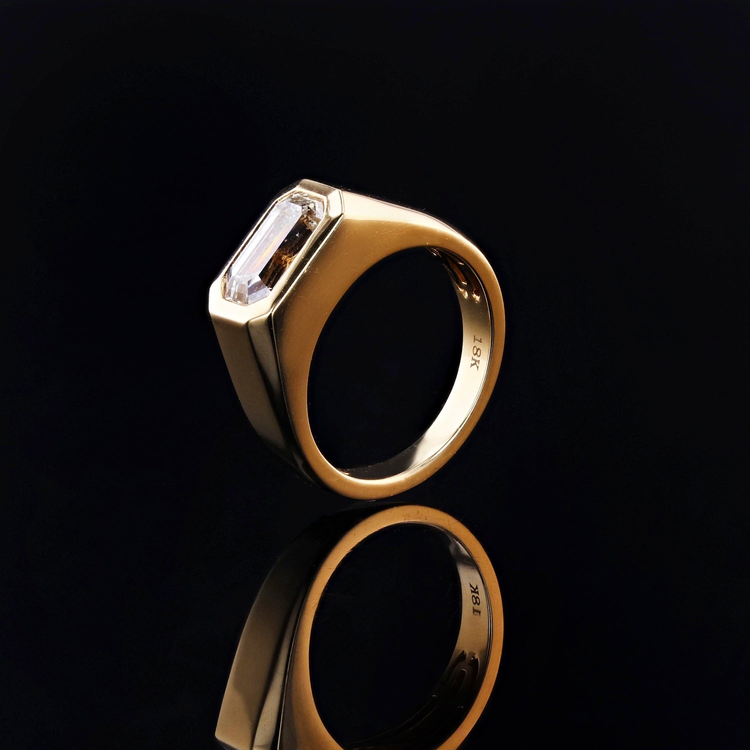 2.18 CARAT EMERALD-CUT DOME ENGAGEMENT RING