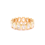 OVAL BEZEL SET ETERNITY BAND