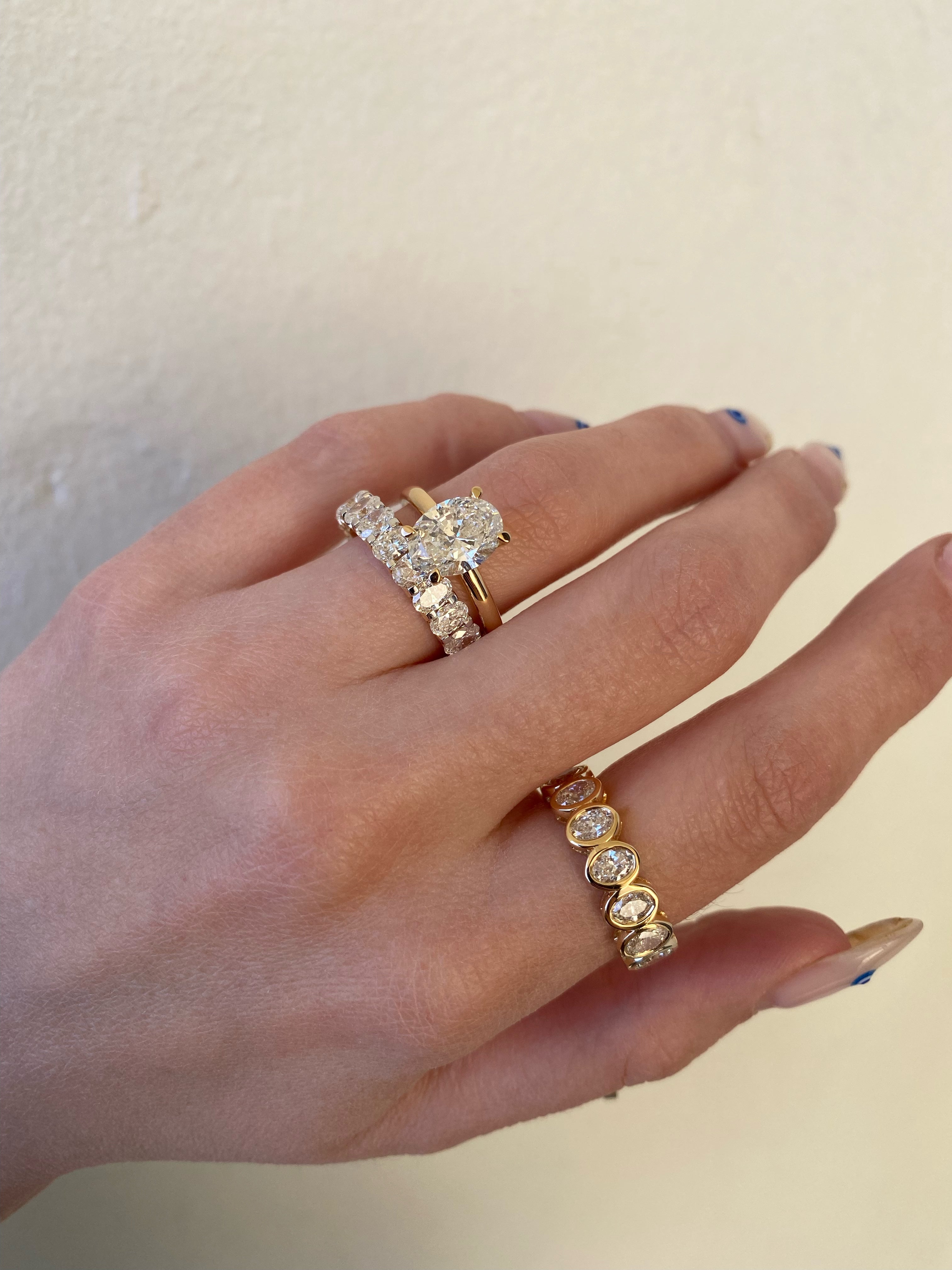 OVAL BEZEL SET ETERNITY BAND