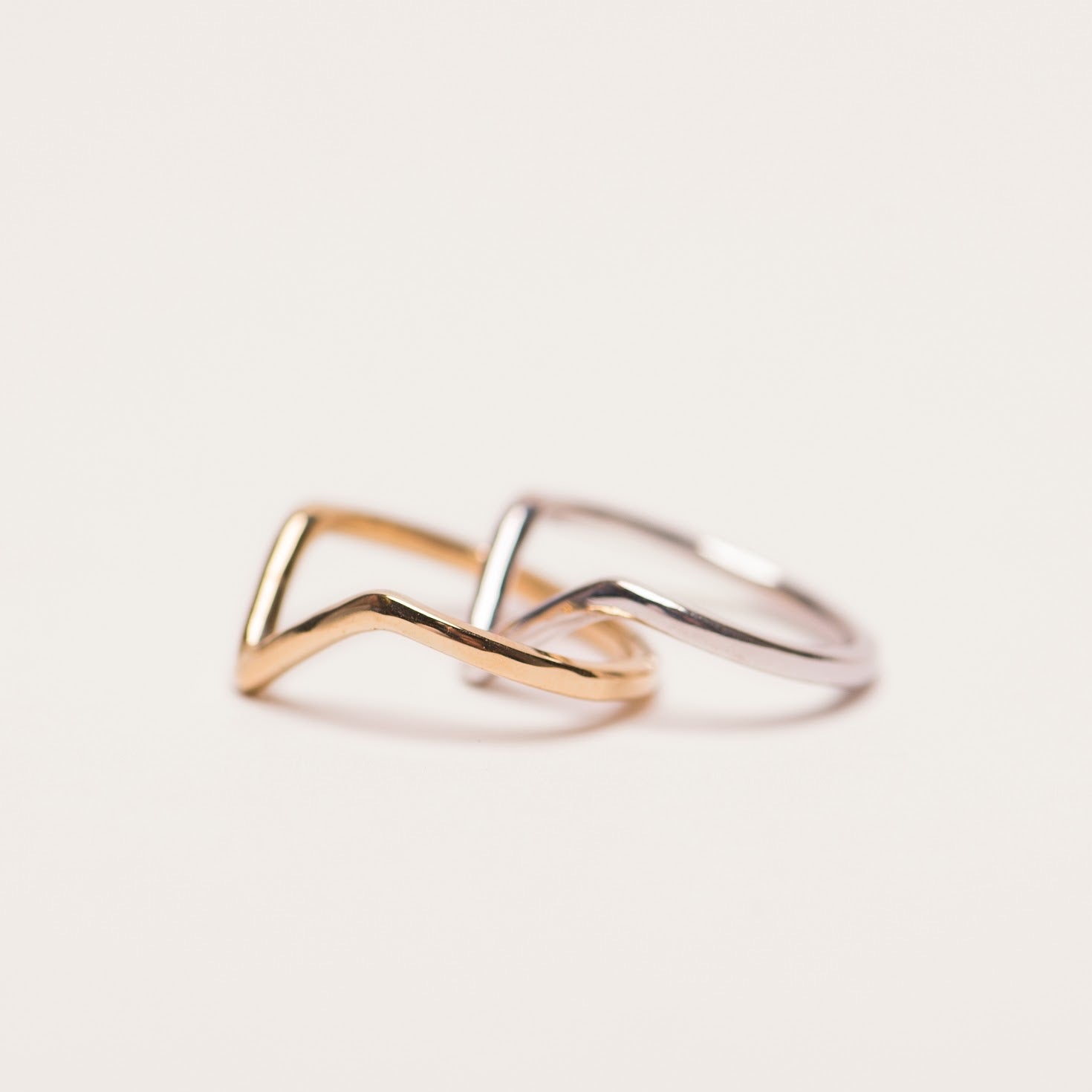 GOLD CHEVRON RING