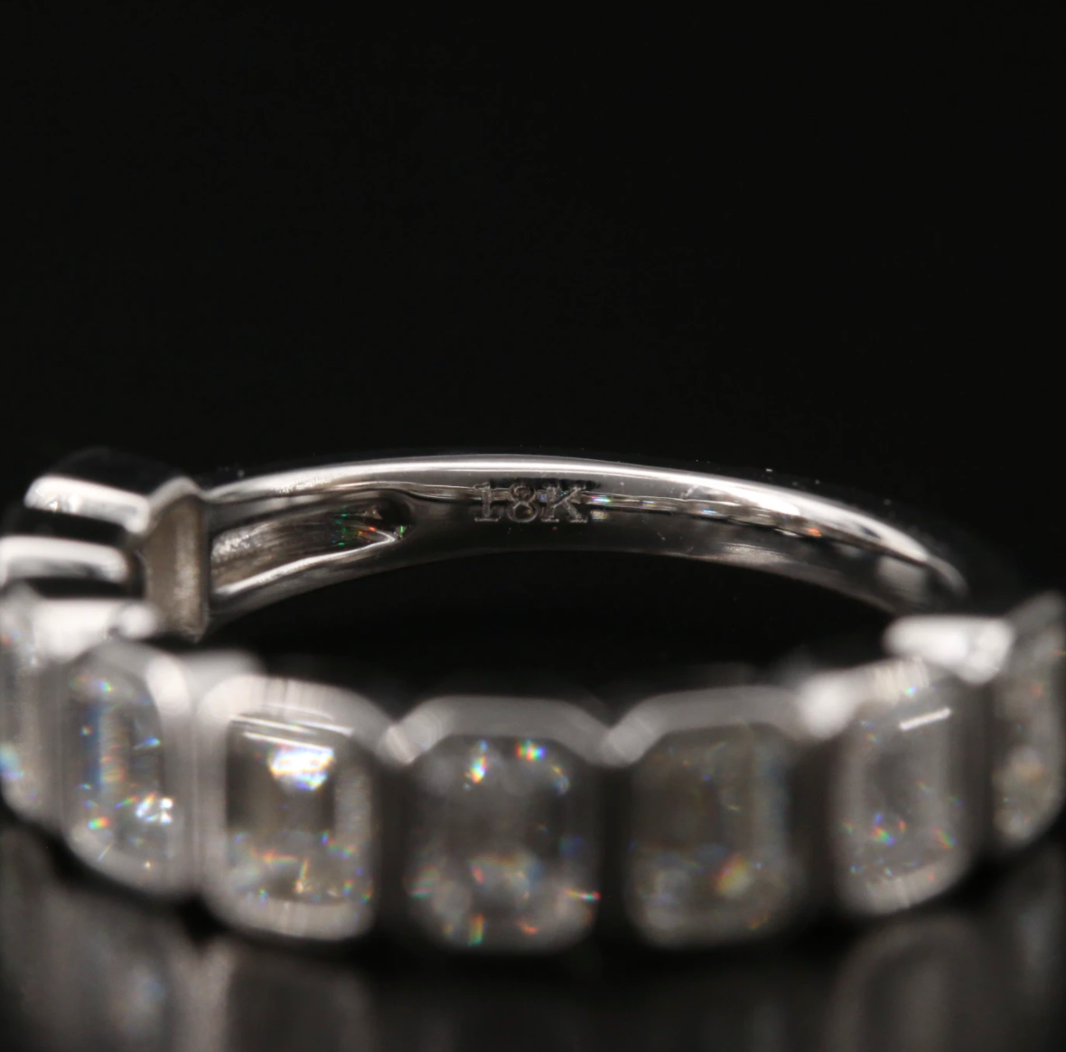 BEZEL SET DIAMOND ETERNITY HALF BAND