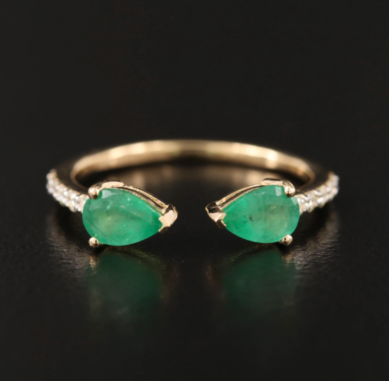 OPEN EMERALD PEAR BAND