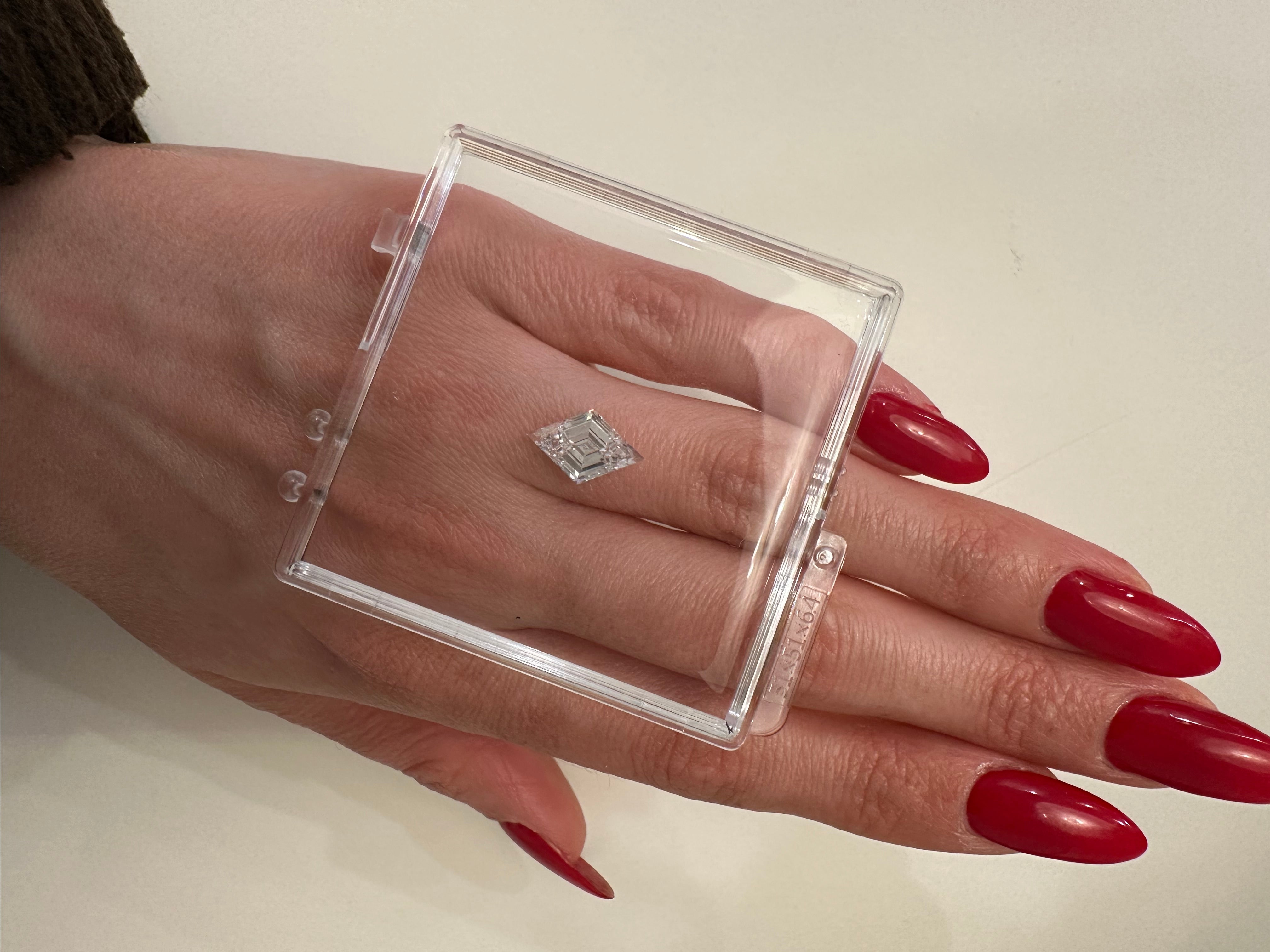 2.59 CARAT LOZENGE STEP CUT LAB DIAMOND – O R I A N N E