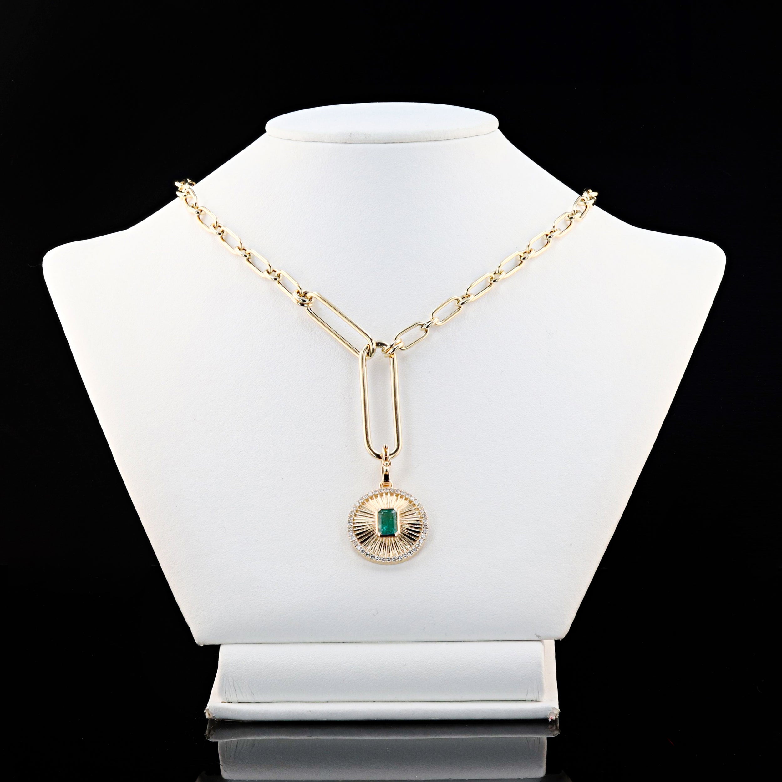 Emerald charm hot sale for necklace