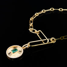 Load image into Gallery viewer, EMERALD CHARM NECKLACE