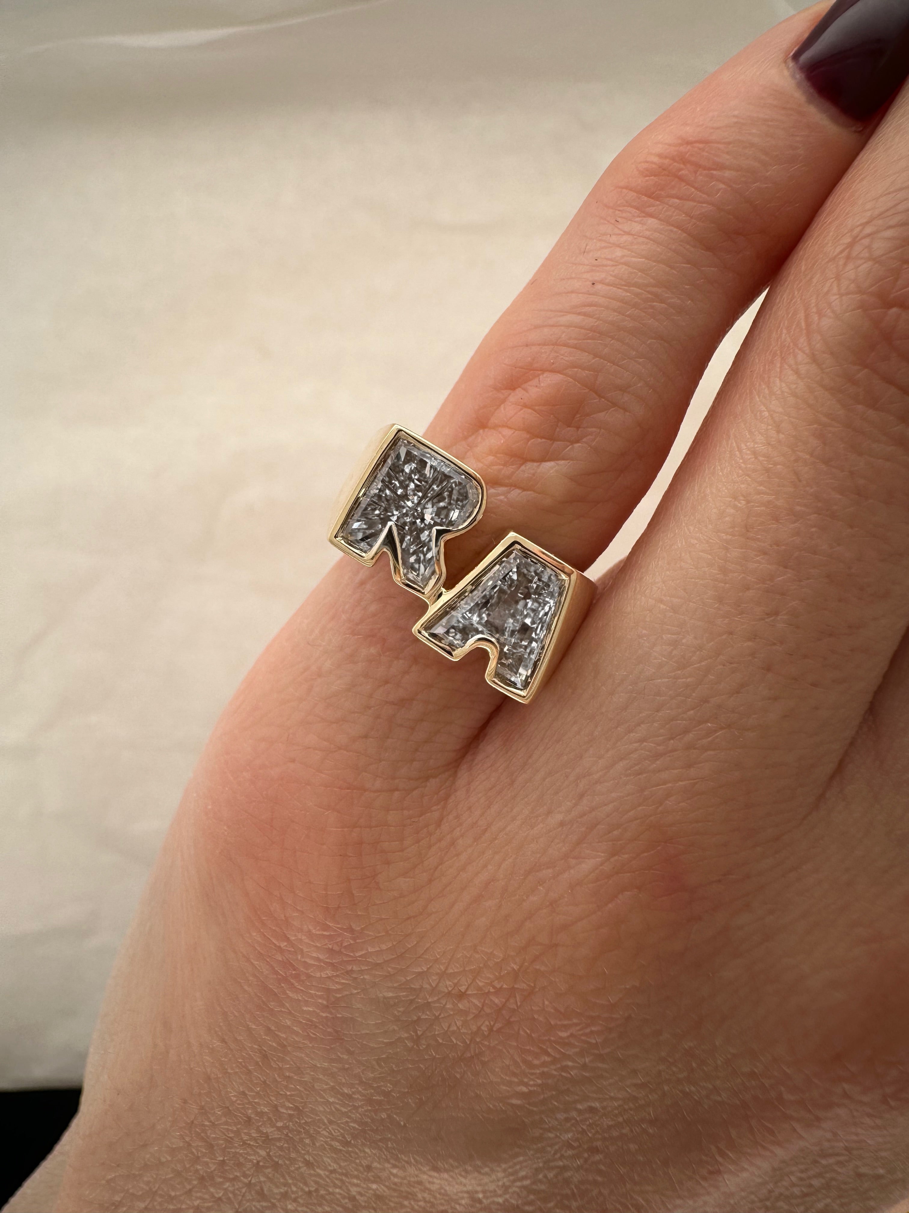 Pinky ring.【コラージュアート】 THE INITIAL DUO PINKY RING – O R I A N N E