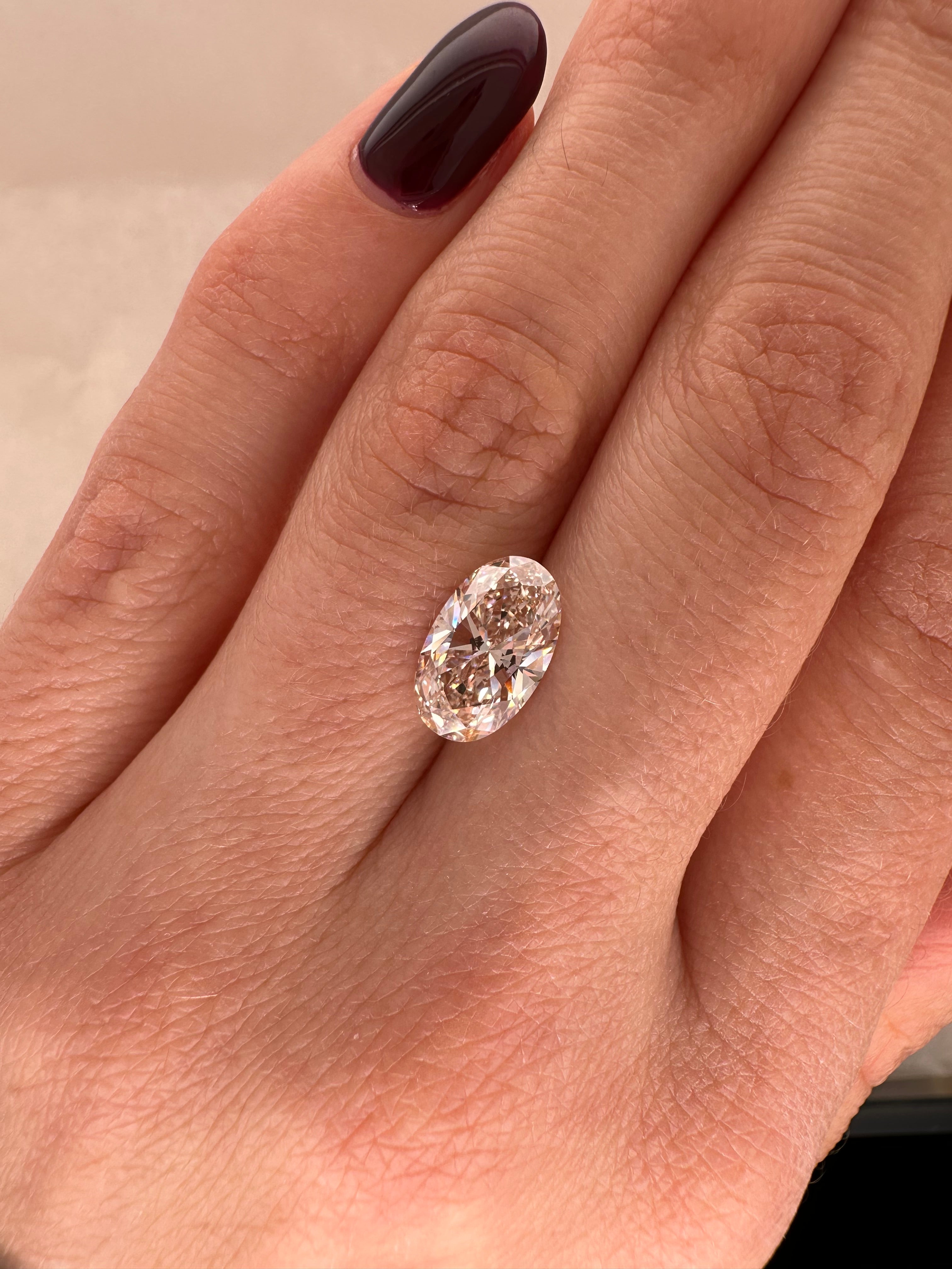 2.03 CARAT CHAMPAGNE OVAL LAB DIAMOND