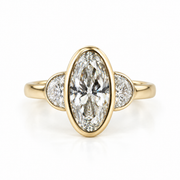 TRILOGY MOVAL AND HALF MOON BEZEL LAB RING