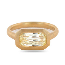 Load image into Gallery viewer, 1.50 CARAT EAST WEST CHAMPAGNE BEZEL RADIANT CUT