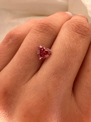 1 CARAT PINK HEART LAB DIAMOND
