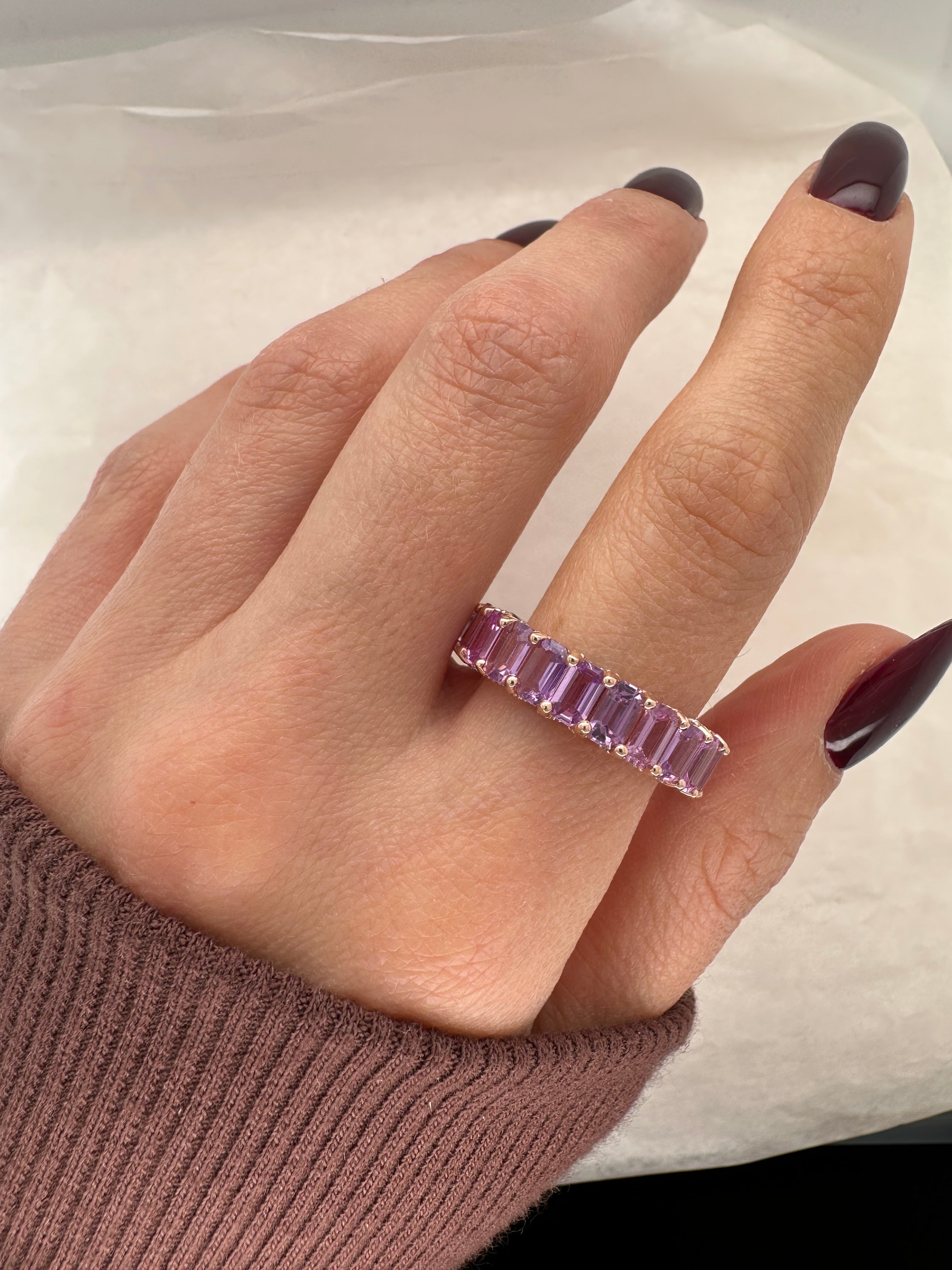 COTTON CANDY OMBRÉ PINK SAPPHIRE RING
