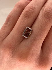 2.05 CARAT BROWN EMERALD CUT LAB DIAMOND