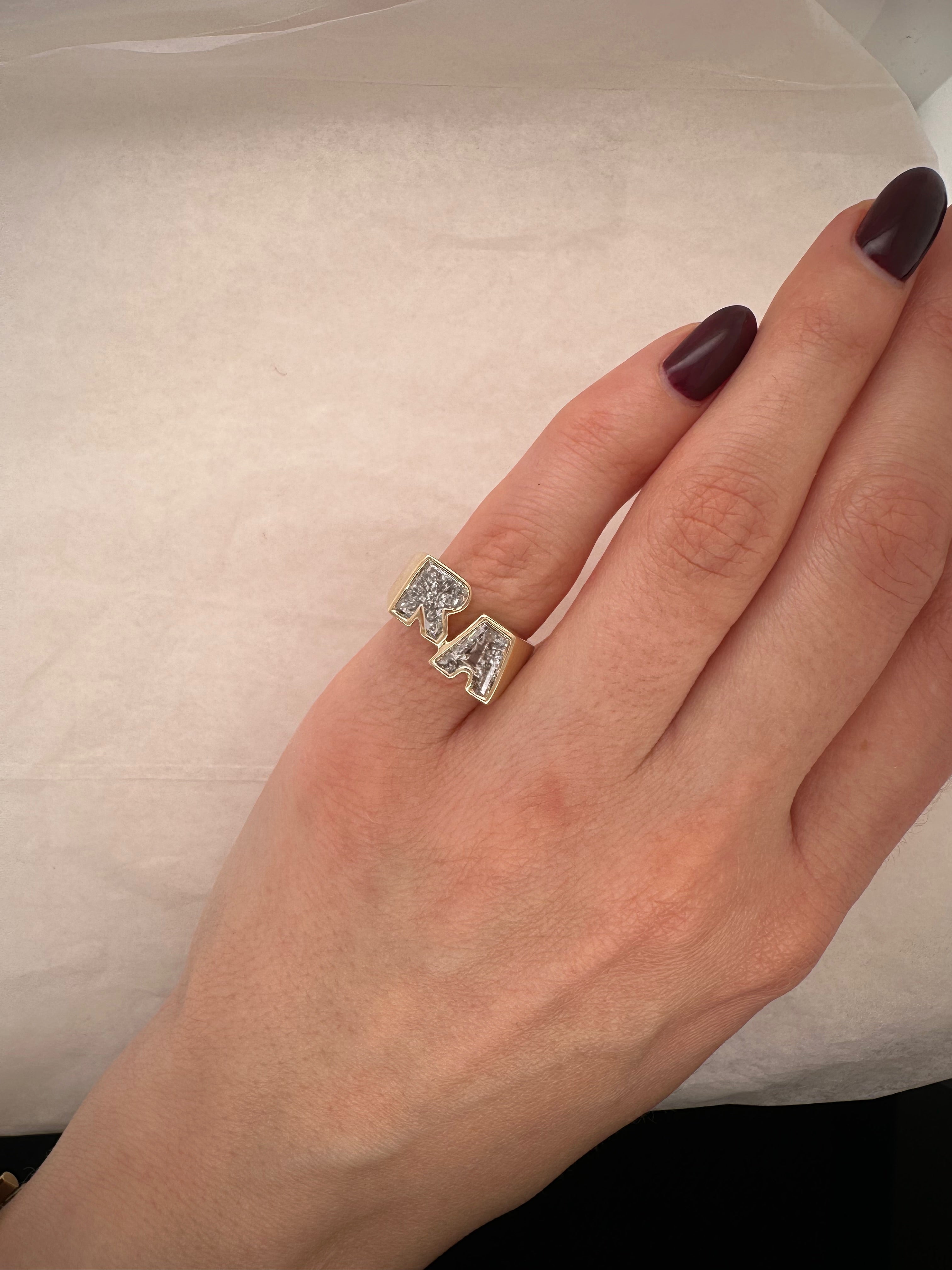 THE INITIAL DUO PINKY RING