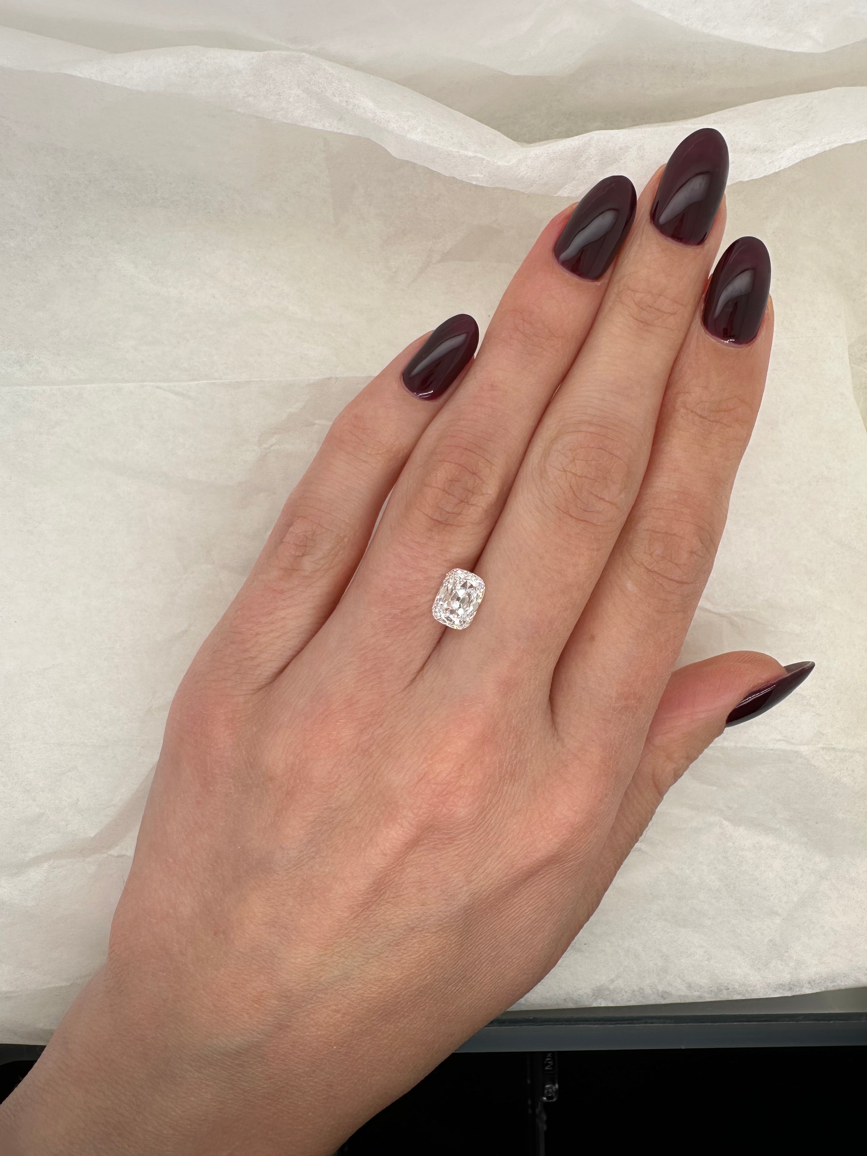 1.72 CARAT ANTIQUE STYLE CUSHION LAB DIAMOND