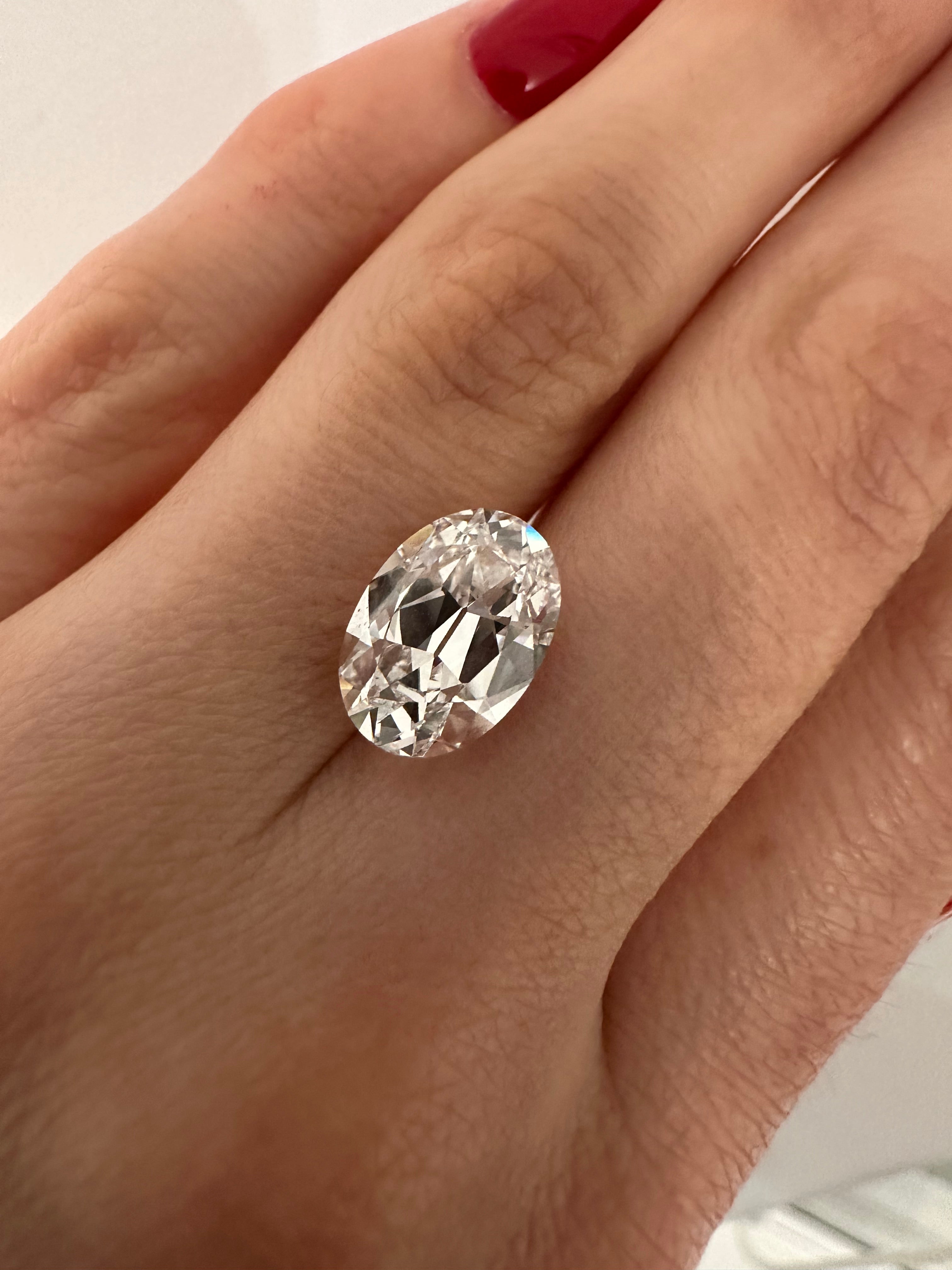 3.60 CARAT ANTIQUE OVAL LAB DIAMOND