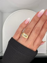 Load image into Gallery viewer, 1.50 CARAT EAST WEST CHAMPAGNE BEZEL RADIANT CUT