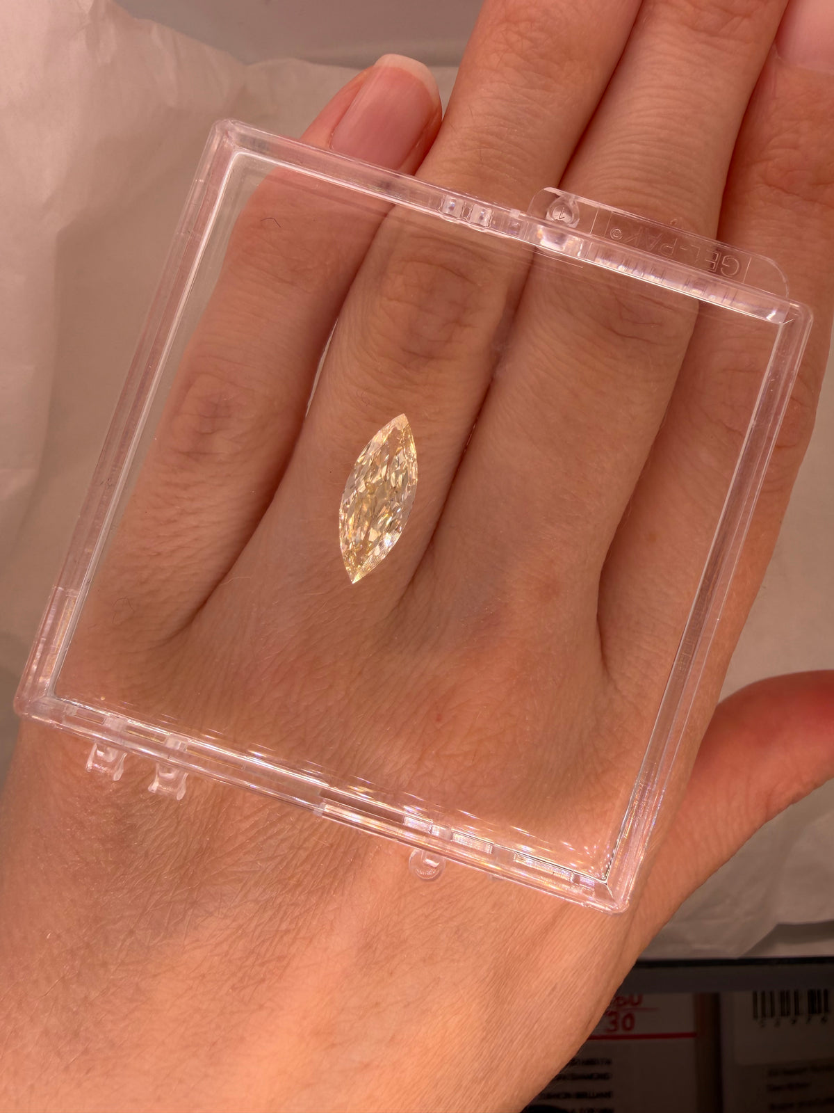 2.13 CARAT BUTTER YELLOW MARQUISE LAB DIAMOND