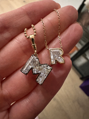 JUMBO GEORGIAN SET LETTER PENDANT