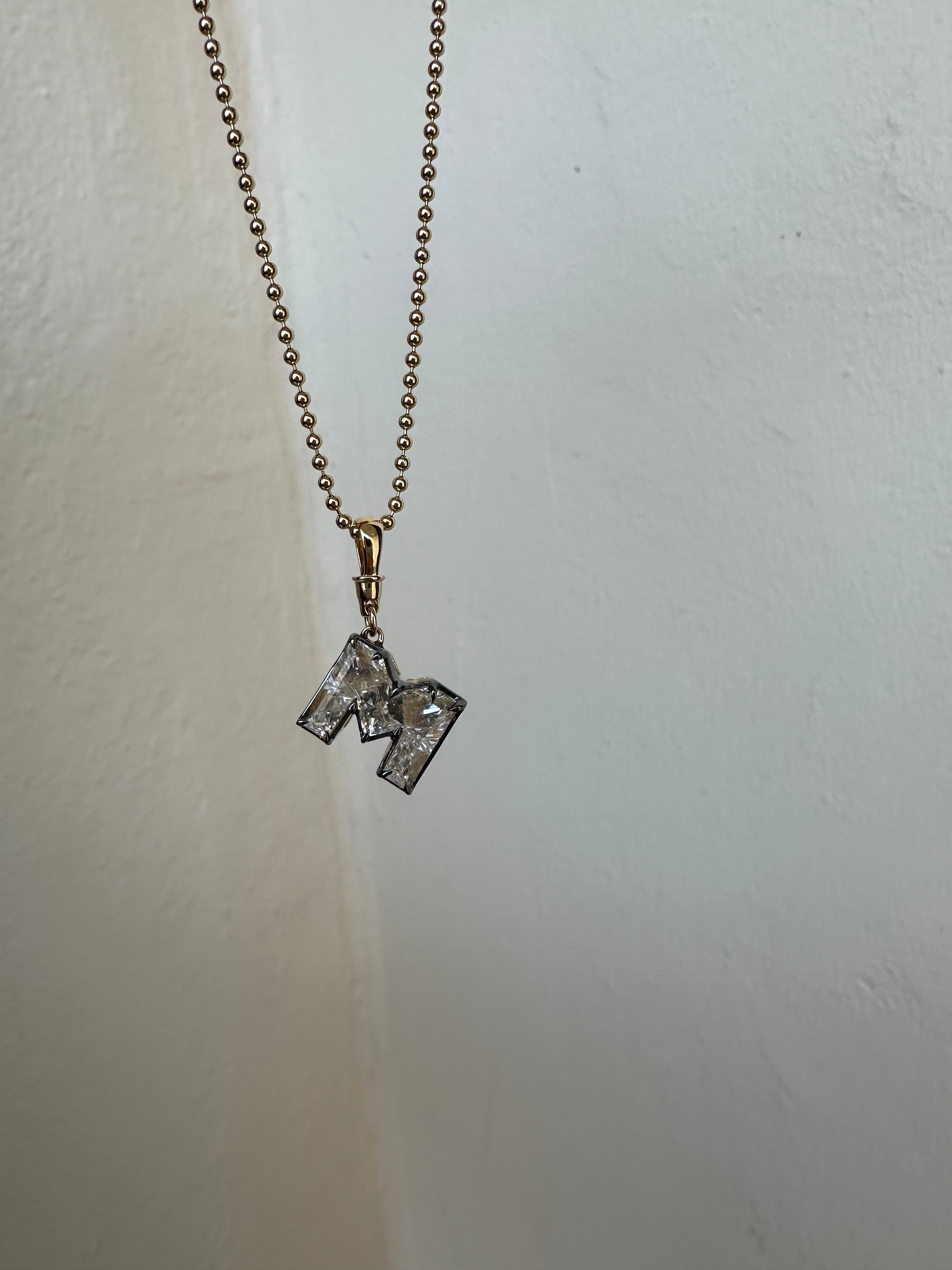 JUMBO GEORGIAN SET LETTER PENDANT