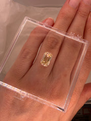 2.18 CARAT BUTTER YELLOW ANTIQUE CUSHION CUT LAB DIAMOND
