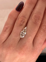 2.24 CARAT CHAMPAGNE ANTIQUE PEAR LAB DIAMOND