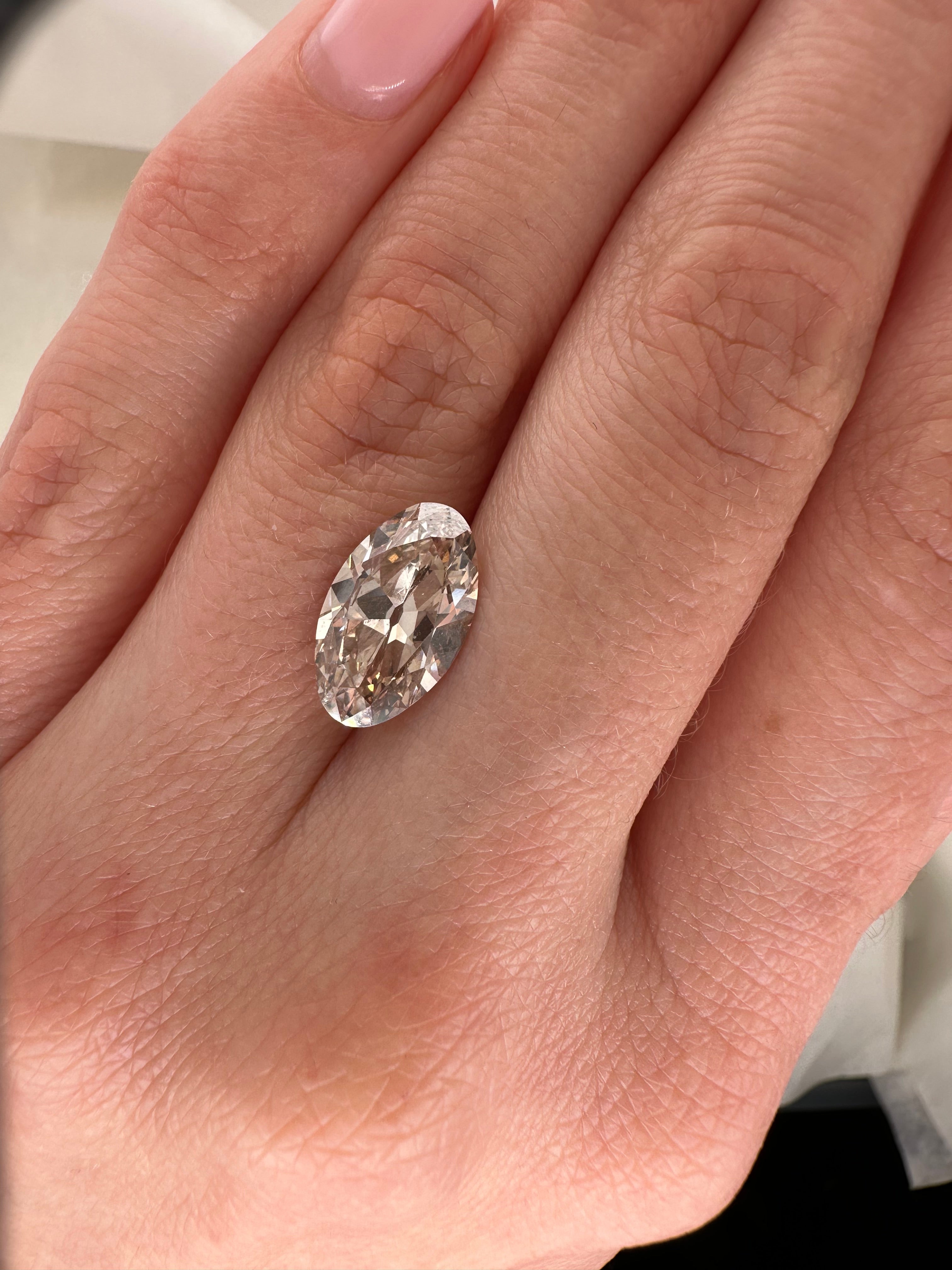 3.06 CARAT FANCY LIGHT BROWN ANTIQUE MOVAL LAB DIAMOND