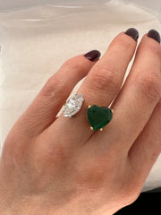 EMERALD AND DIAMOND TOI ET MOI
