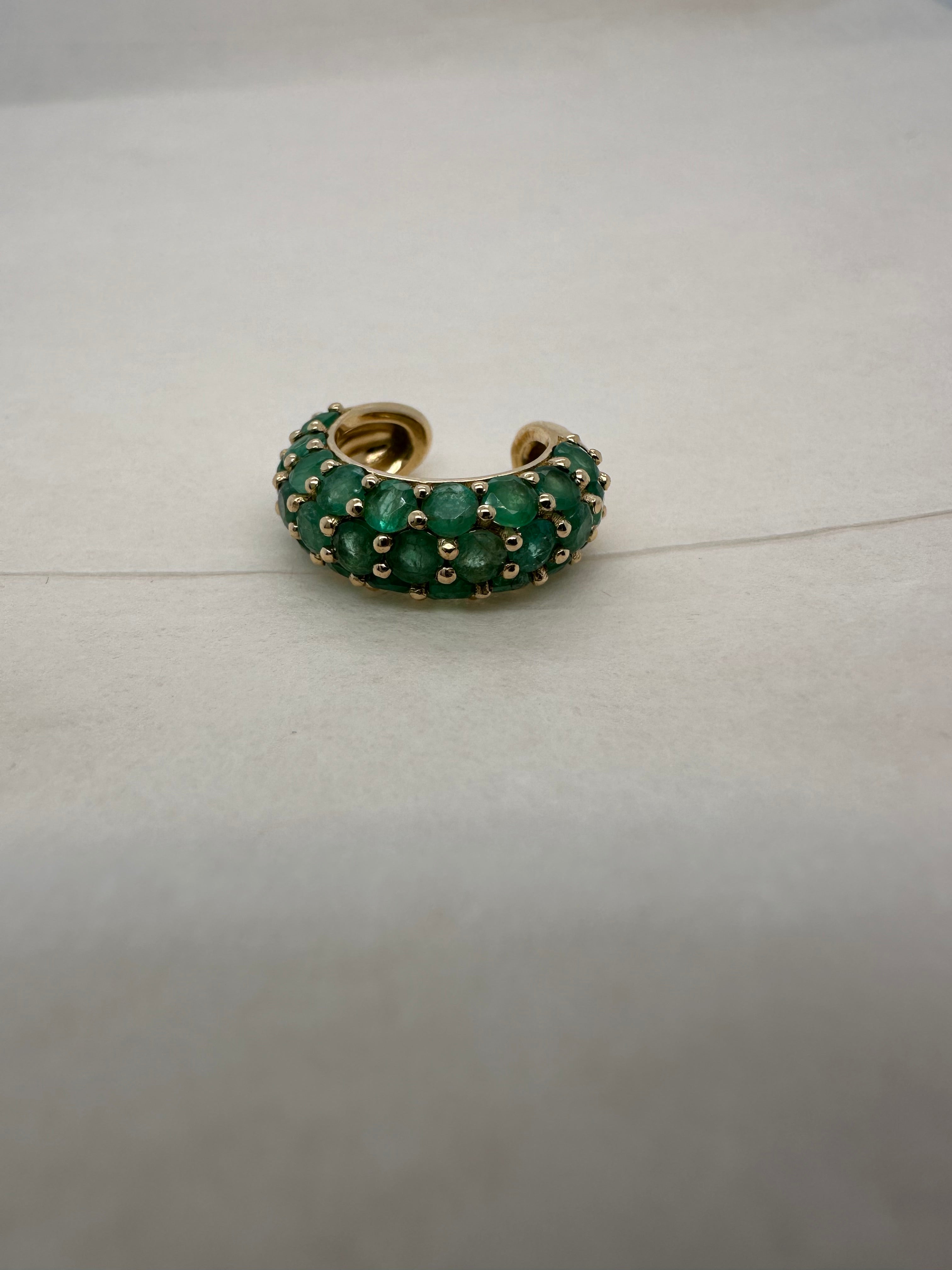 THE PAVE EMERALD EAR CUFF