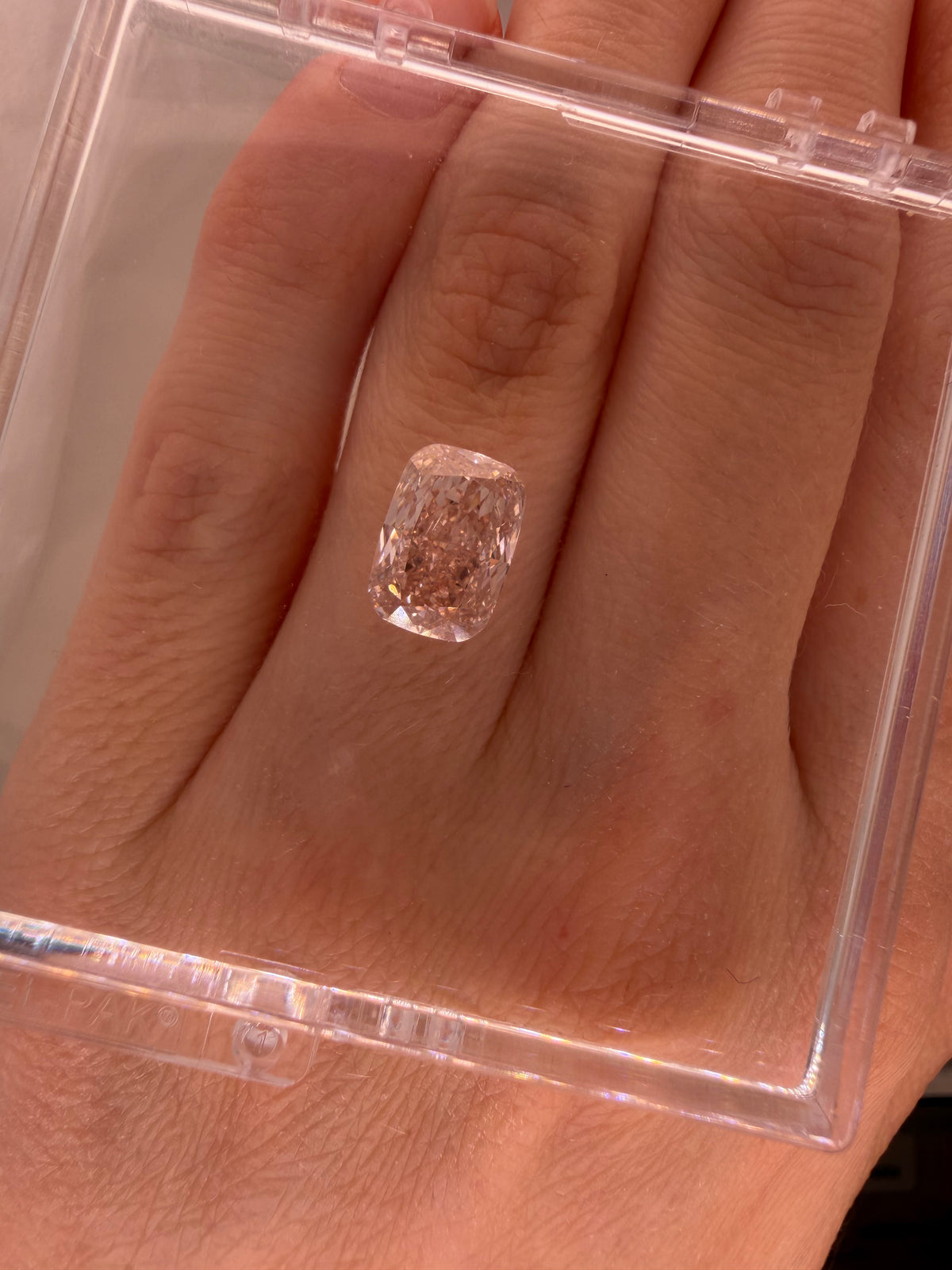 3.52 CARAT PINK ELONGATED CUSHION LAB DIAMOND