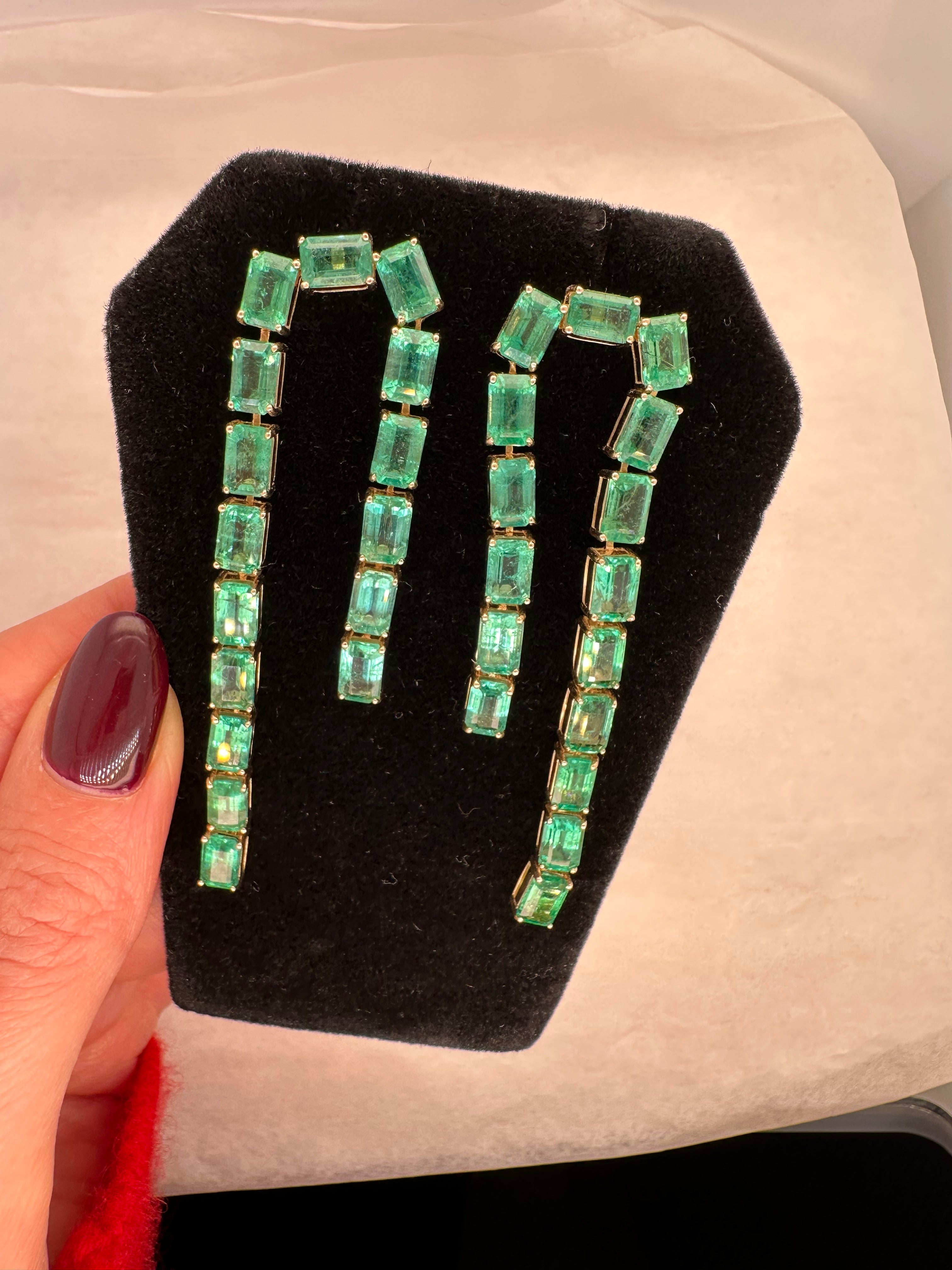 EMERALD WATERFALL EARRINGS