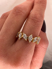 THE OFFSET MARQUISE BAND