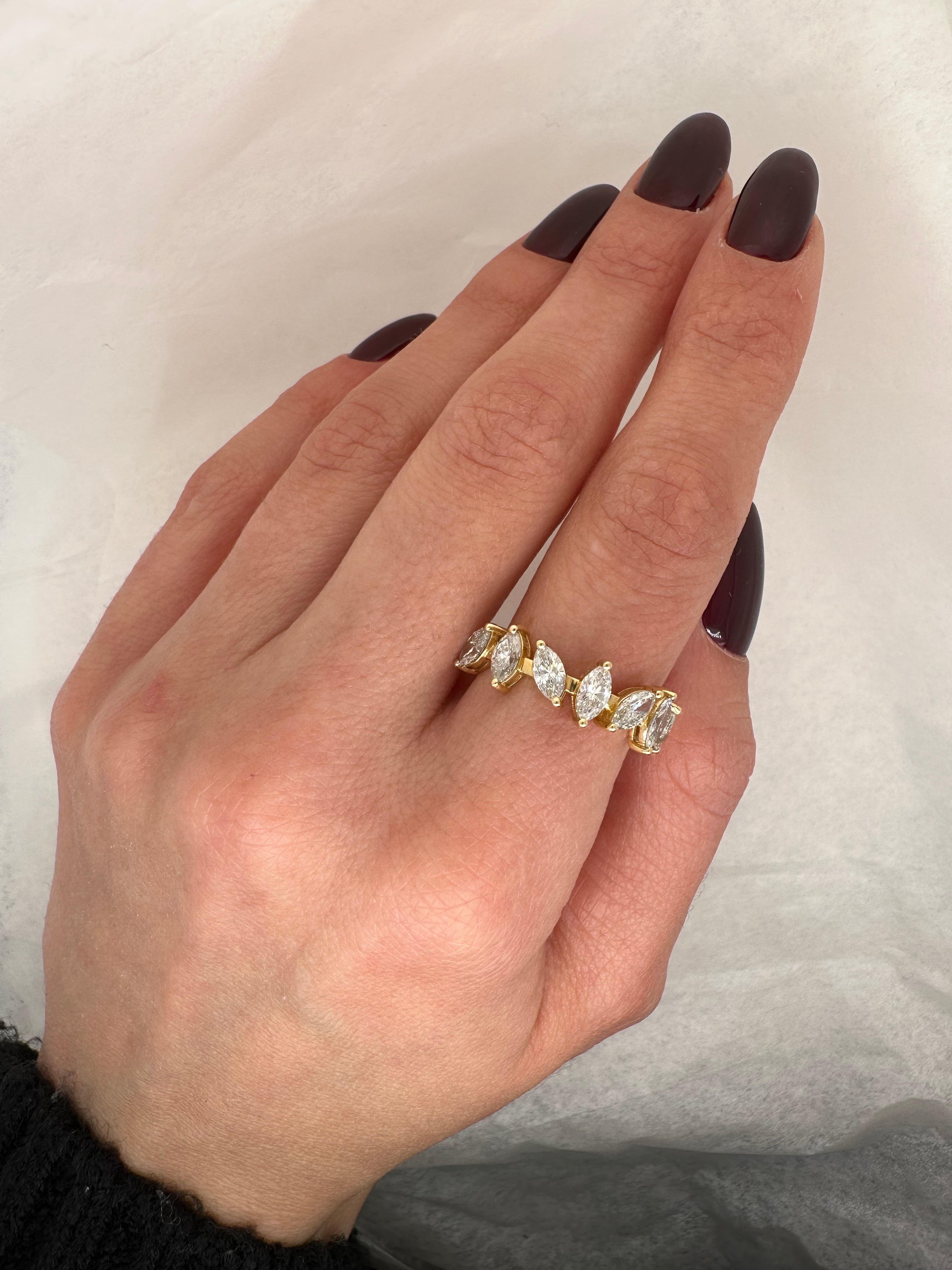 THE OFFSET MARQUISE BAND