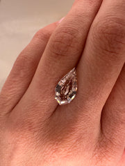 3.24 CARAT STEP CUT PEAR CHAMPAGNE LAB DIAMOND