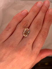 3.51 CARAT CHAMPAGNE ANTIQUE CUSHION LAB DIAMOND